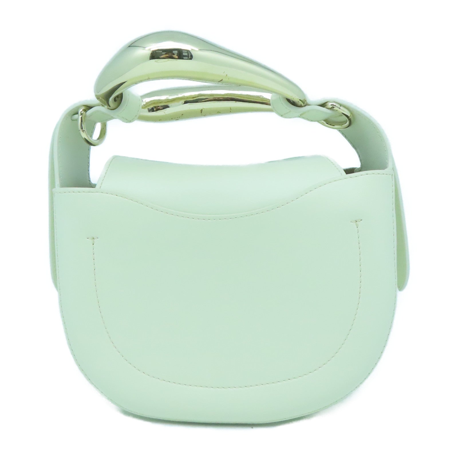 Chloe 牛皮皮革2 Way Shoulder金扣手挽肩背兩用袋白色