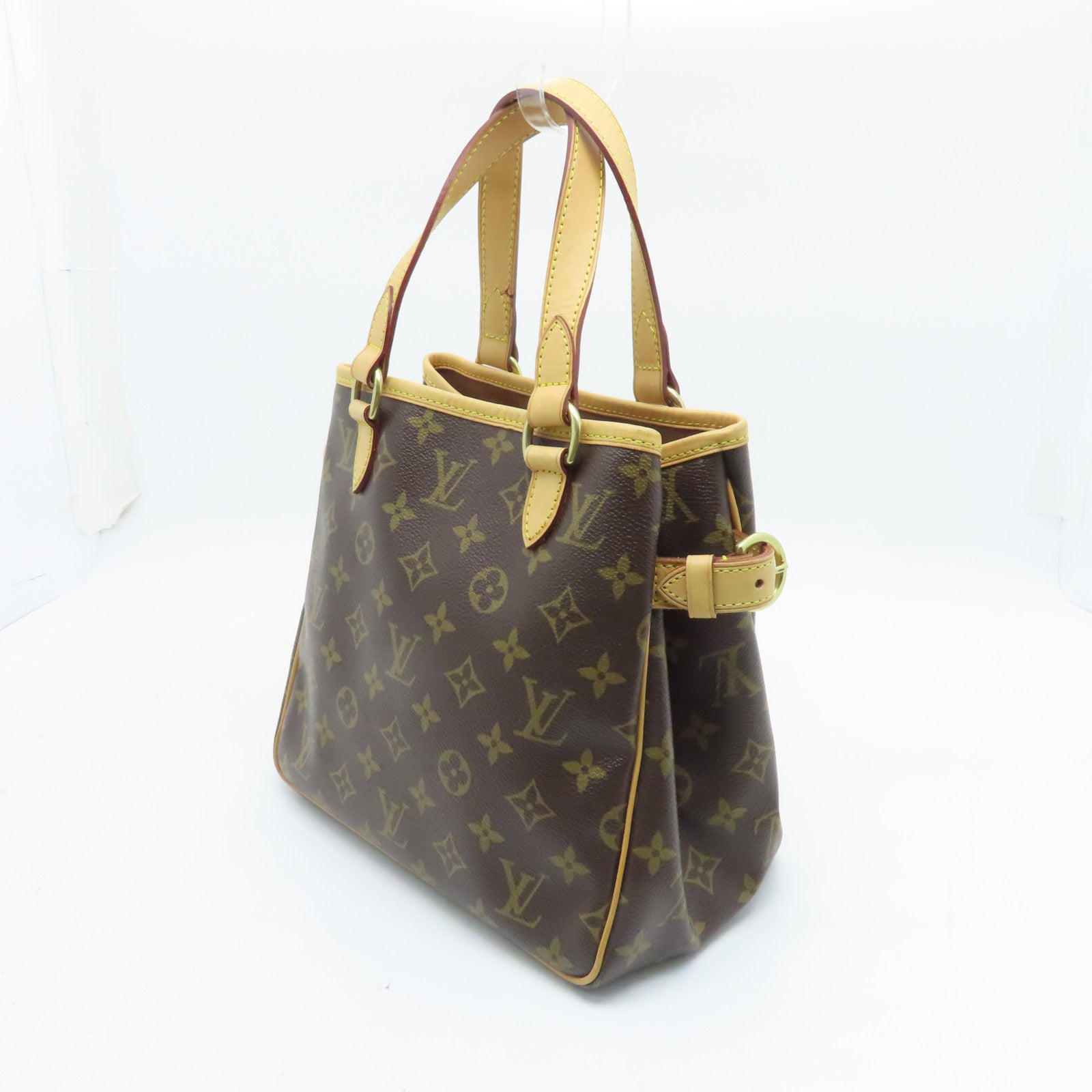 LOUIS VUITTON Monogram Batignolles金扣手挽袋棕色