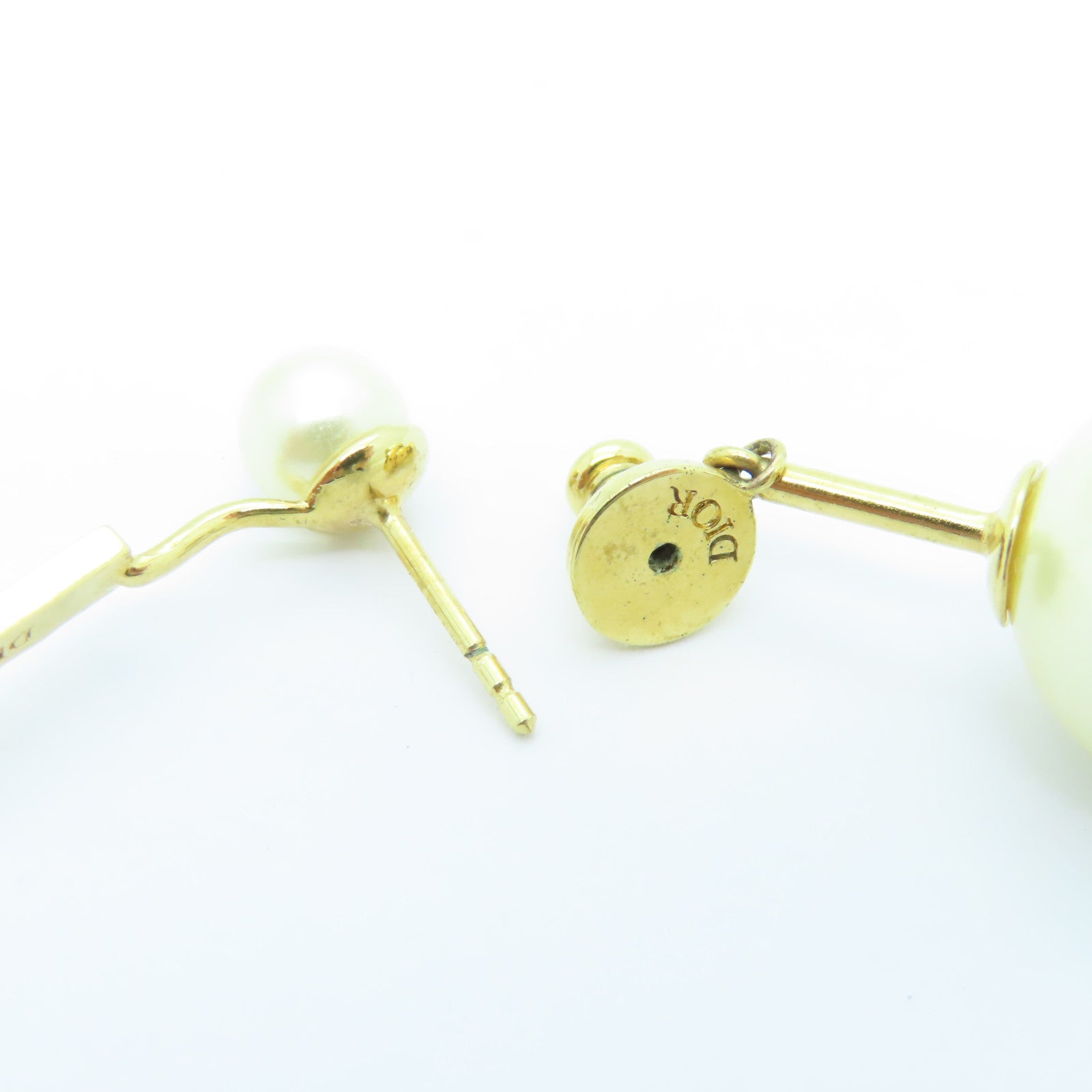 Dior PVC/金屬Earring耳環白色/金色
