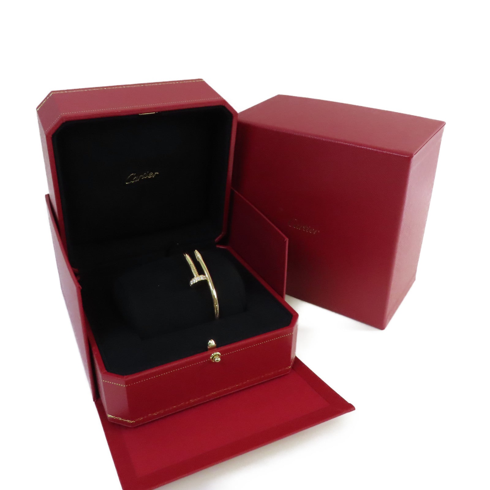CARTIER 18K黃金/0.58ct鑽石Diamond Juste Un Clou Bracelet手鐲#19