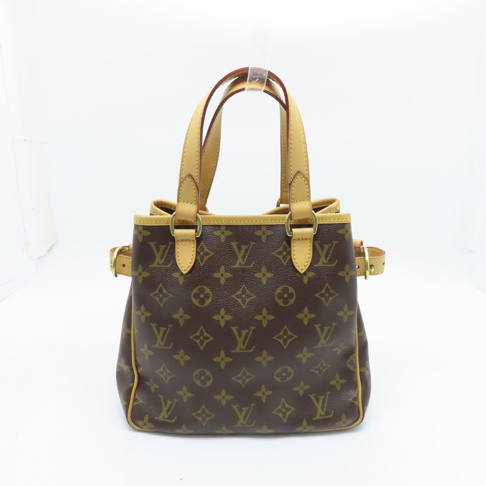 LOUIS VUITTON Monogram Batignolles金扣手挽袋棕色