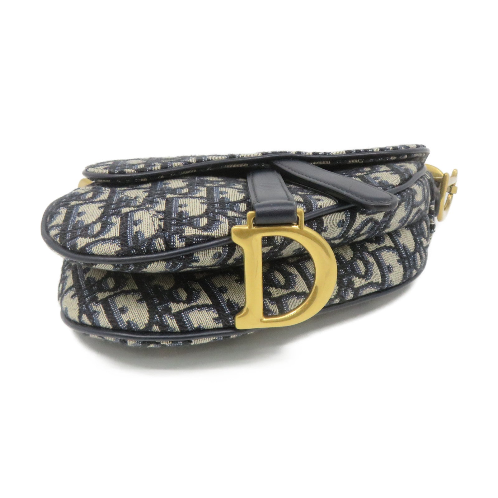 Dior canvas Mini Saddle Hand Bag royal blue