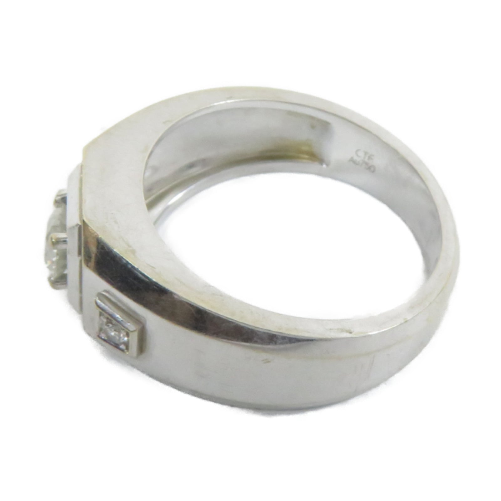 JEWELRY 18K白金Diamond Ring 0.415ct/0.053ct鑽石戒指US#8.25