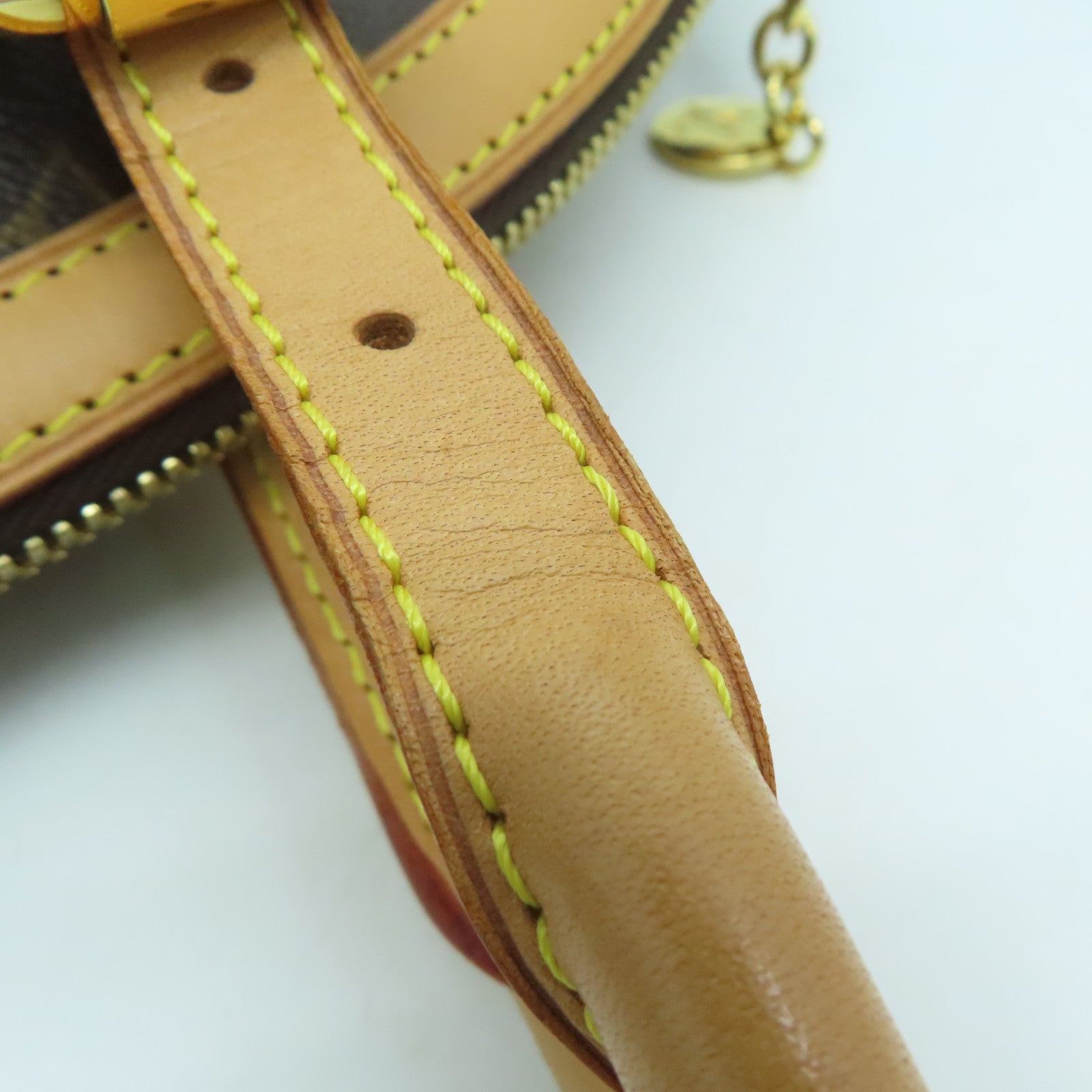 LOUIS VUITTON Monogram Tivoli GM gold buckle handle bag / shoulder bag brown