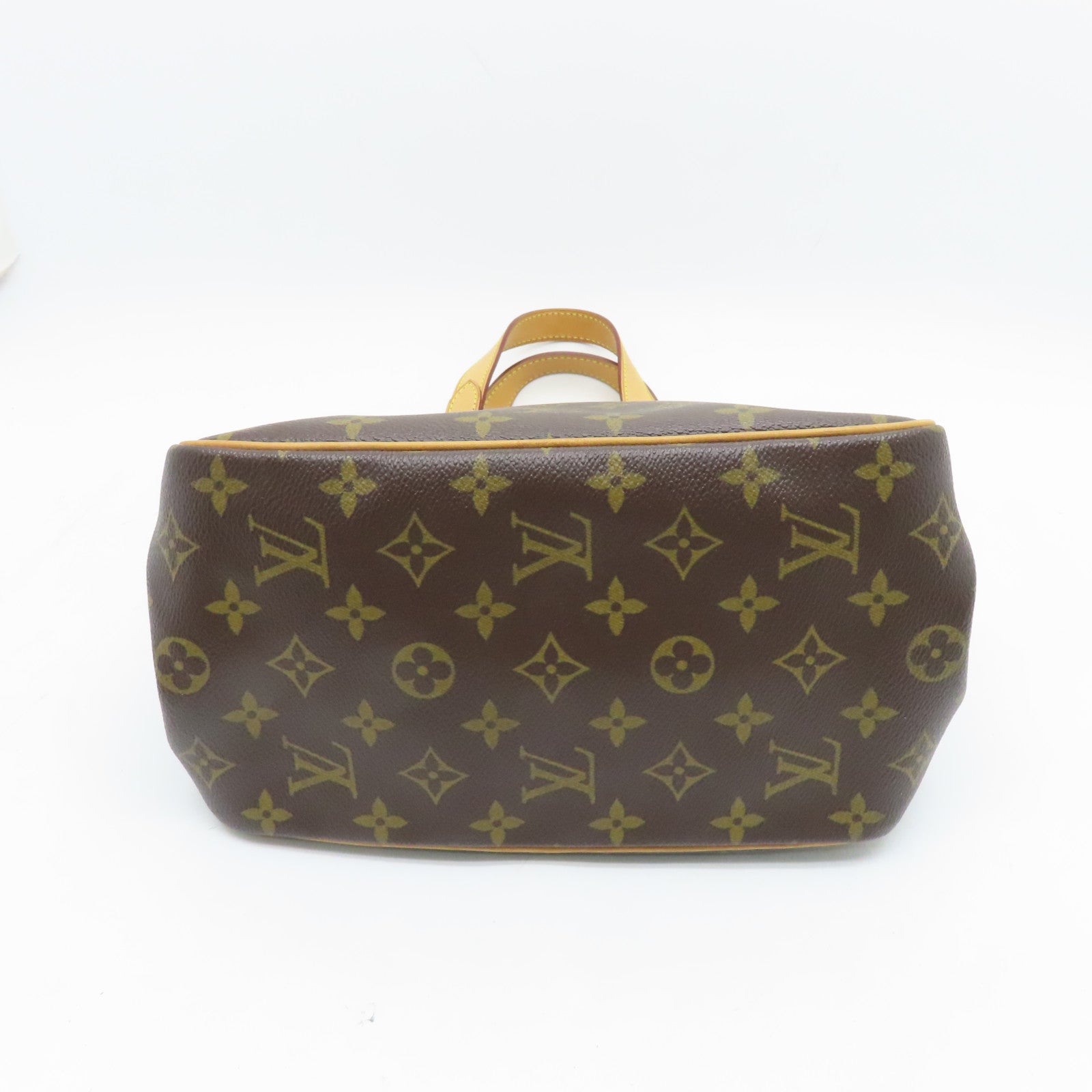 LOUIS VUITTON Monogram Batignolles金扣手挽袋棕色