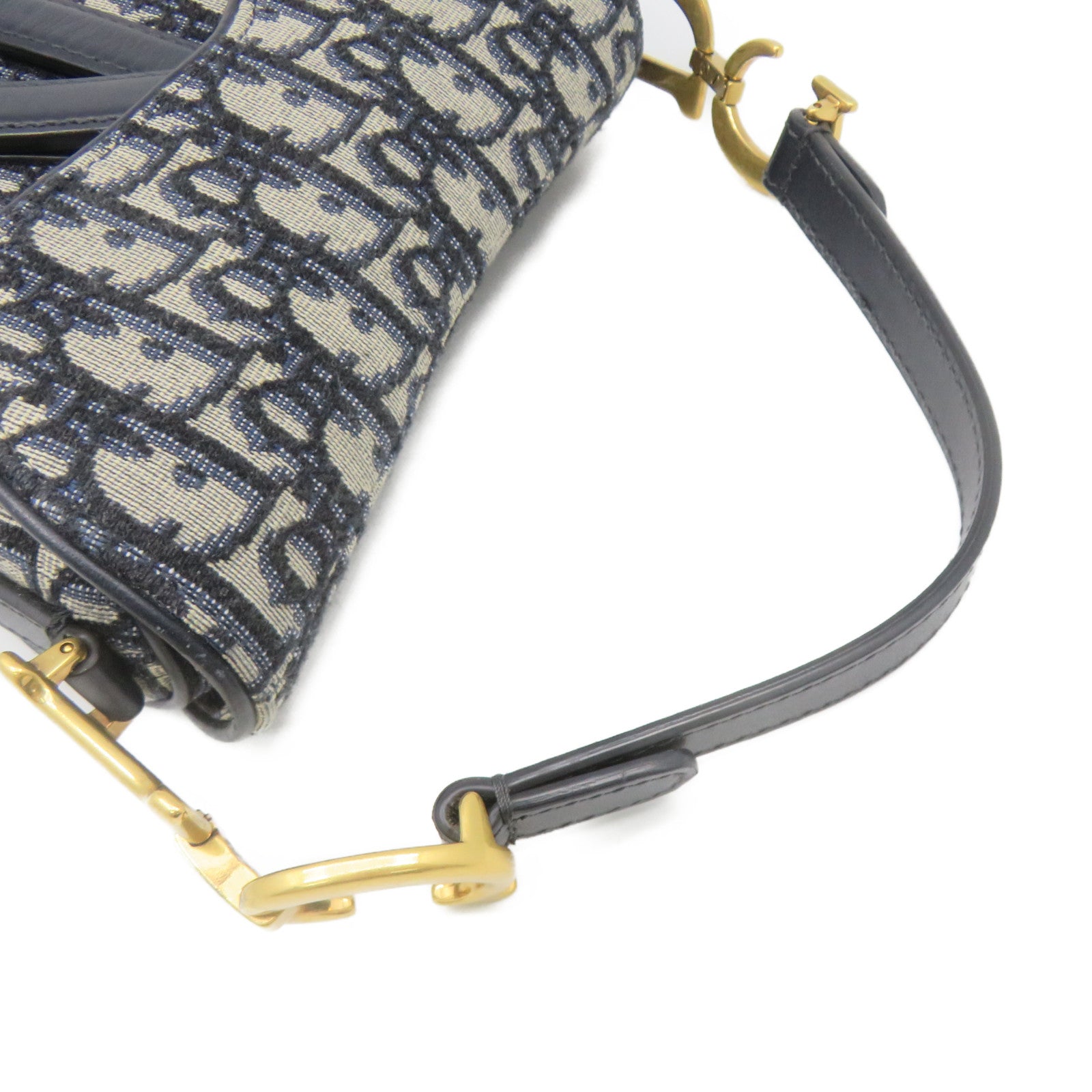 Dior canvas Mini Saddle Hand Bag royal blue