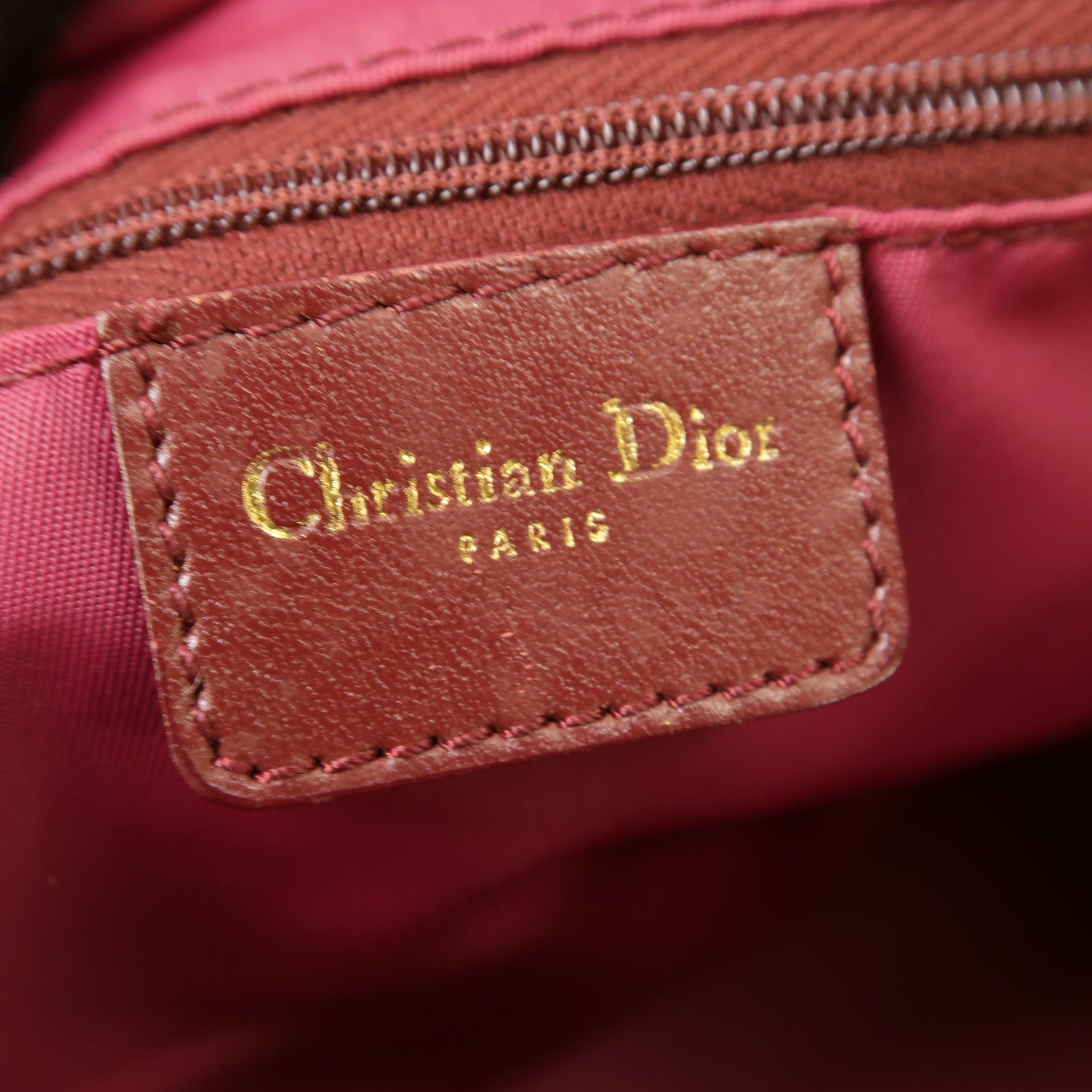 Dior 帆布Handbag金扣手挽袋紅色