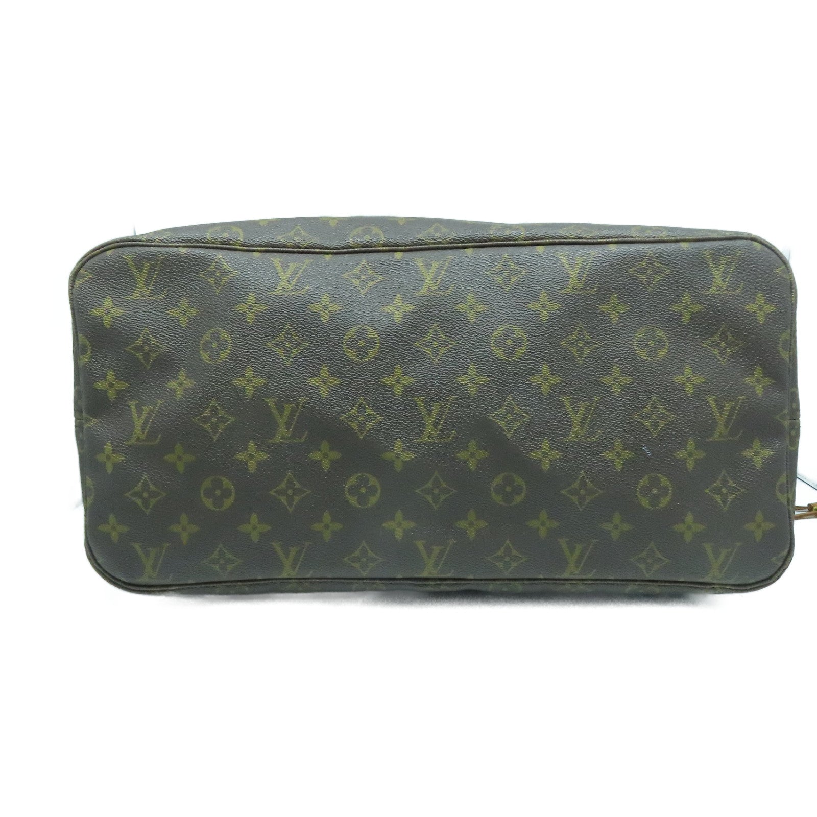 LOUIS VUITTON Monogram Neverfull GM金扣手挽袋啡色