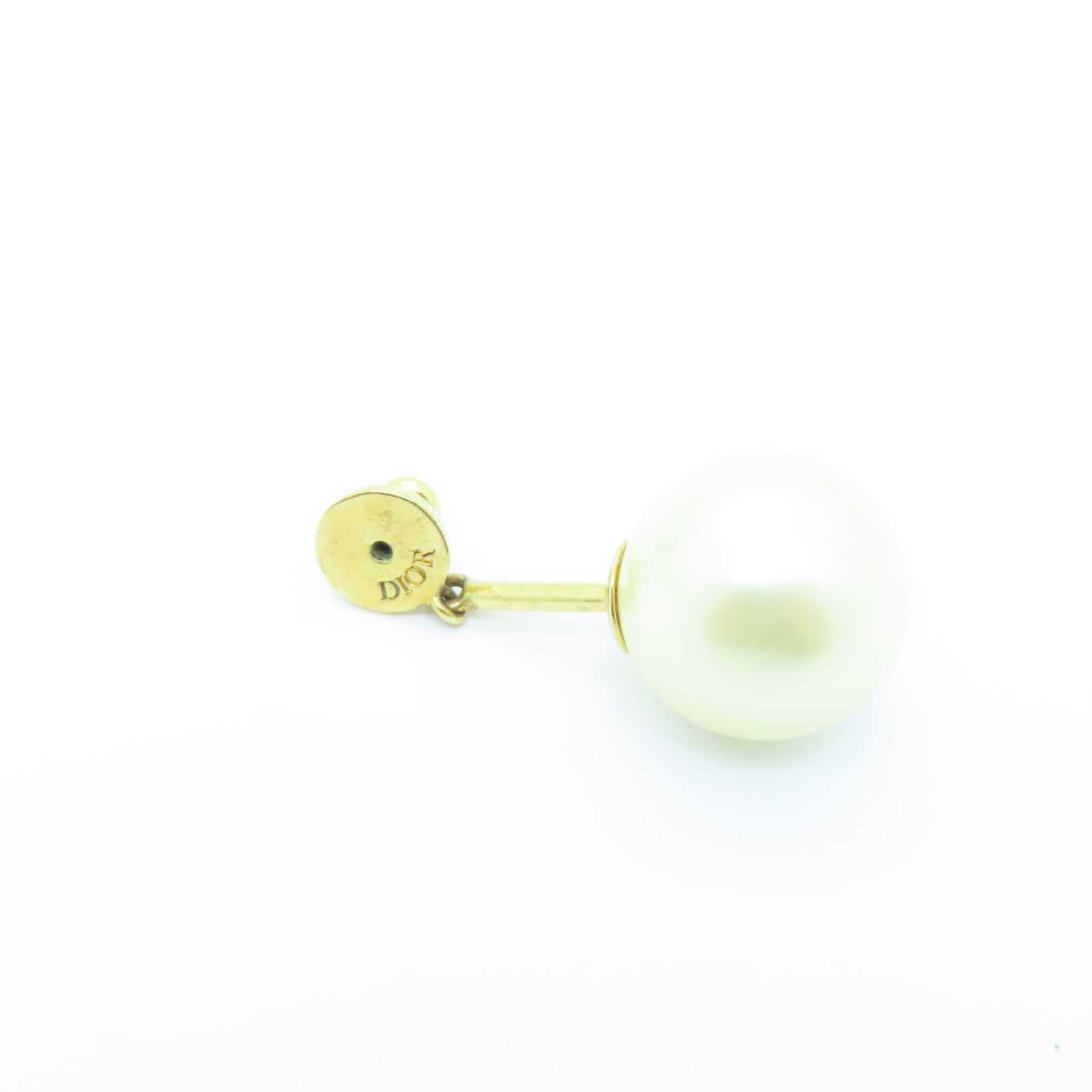 Dior PVC/金屬Earring耳環白色/金色