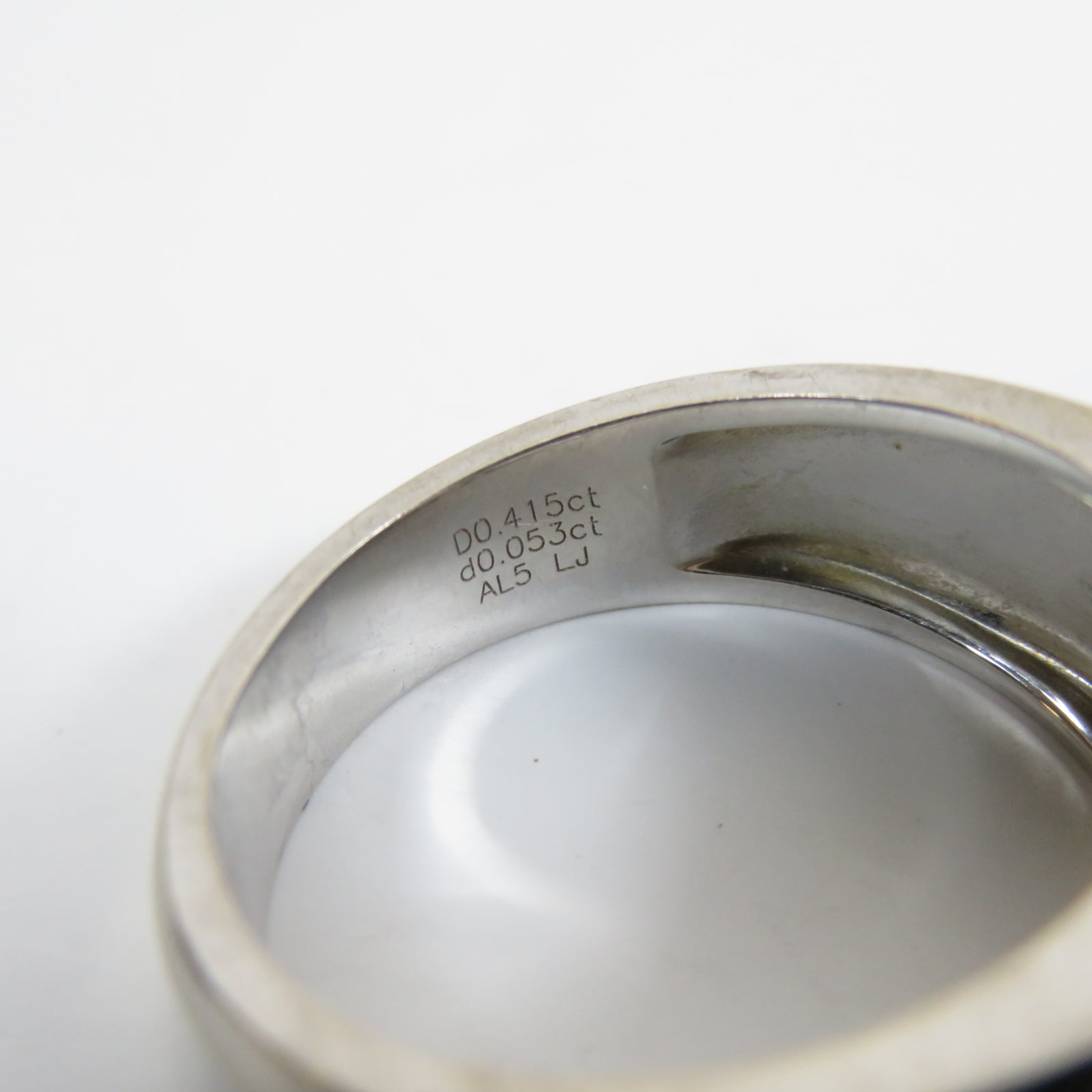 JEWELRY 18K白金Diamond Ring 0.415ct/0.053ct鑽石戒指US#8.25