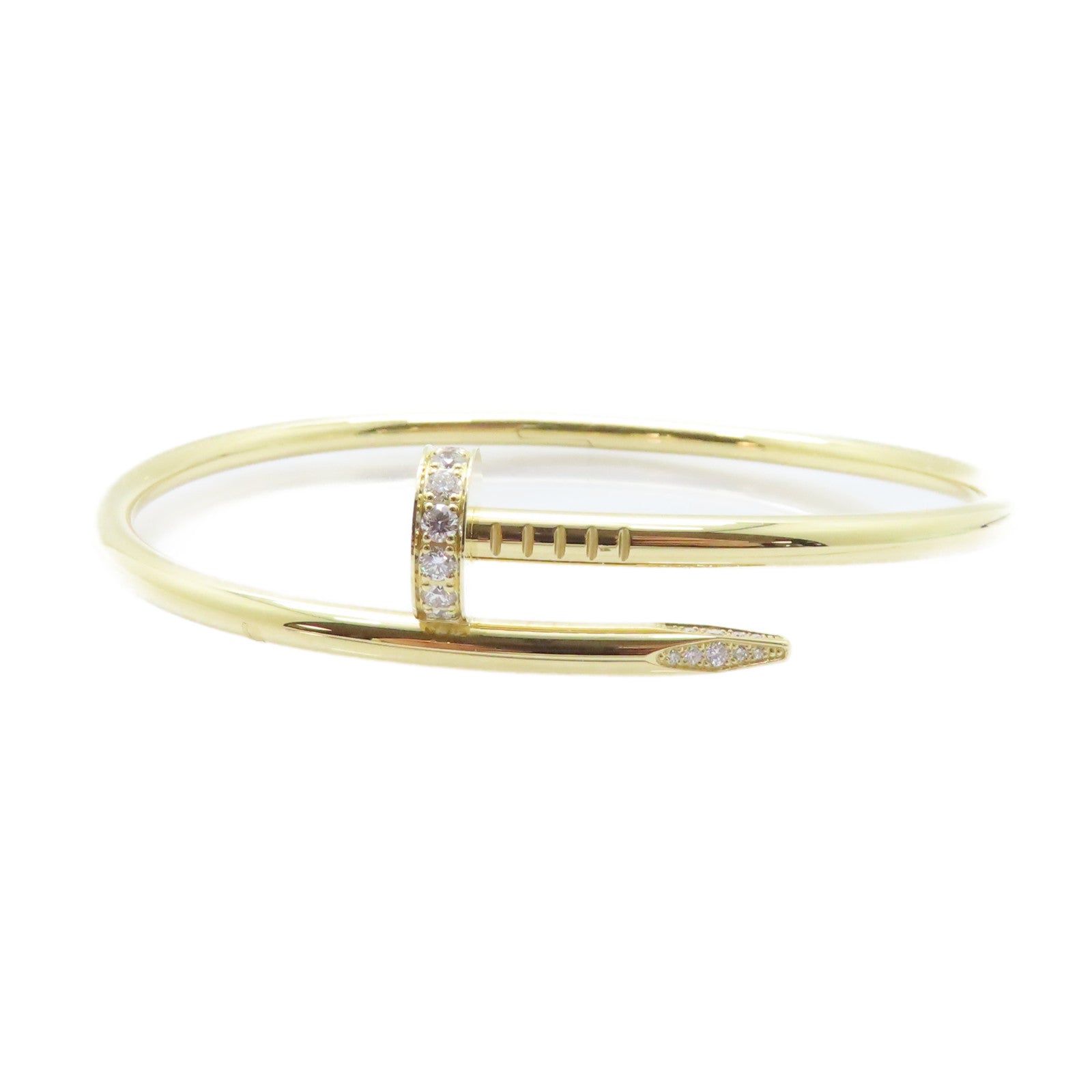 CARTIER 18K黃金/0.58ct鑽石Diamond Juste Un Clou Bracelet手鐲#19