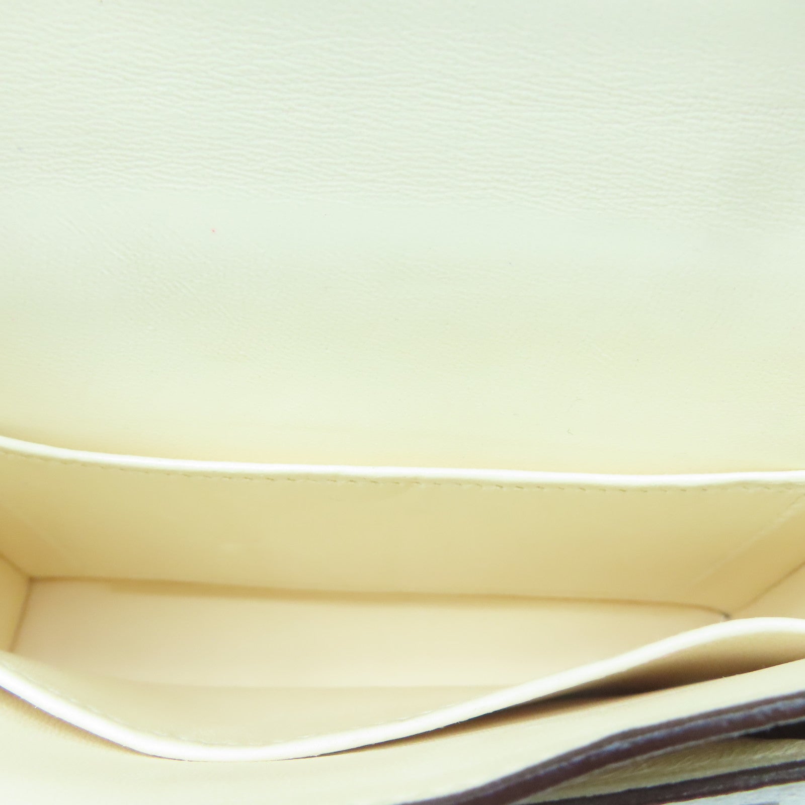 HERMES Mysore Goat Leather Mini Verrou Silver Buckle Shoulder Bag Nata White