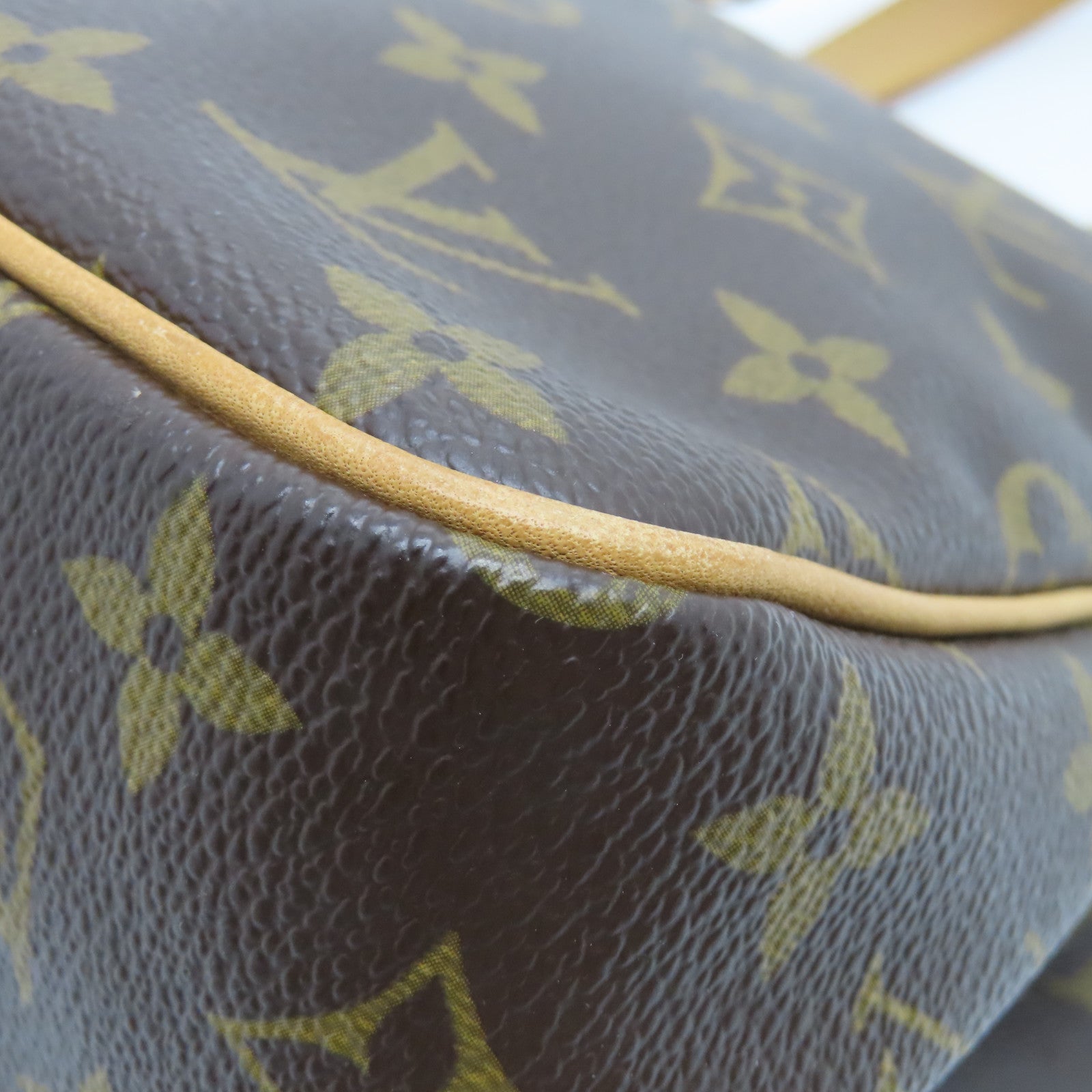 LOUIS VUITTON Monogram Batignolles金扣手挽袋棕色