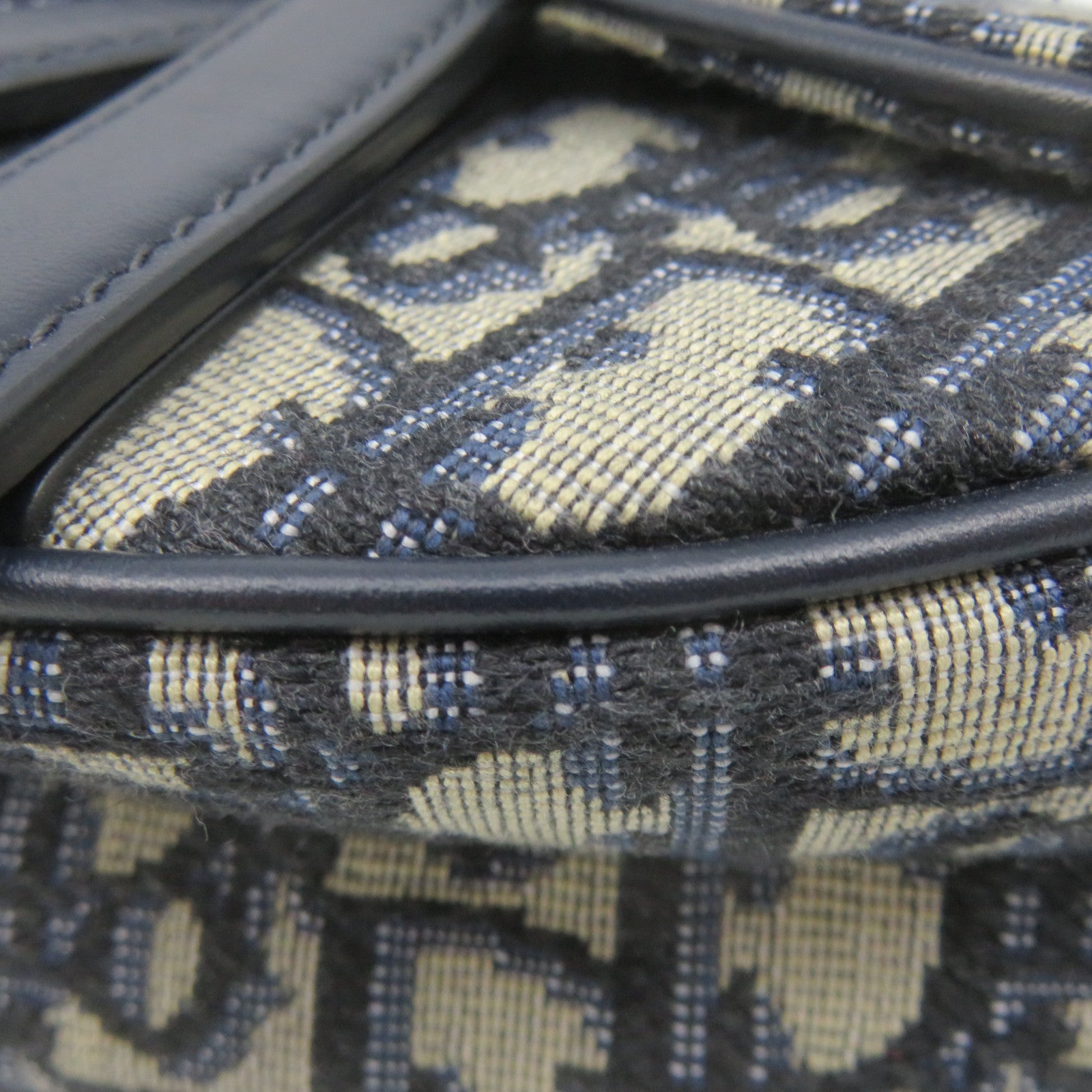 Dior canvas Mini Saddle Hand Bag royal blue