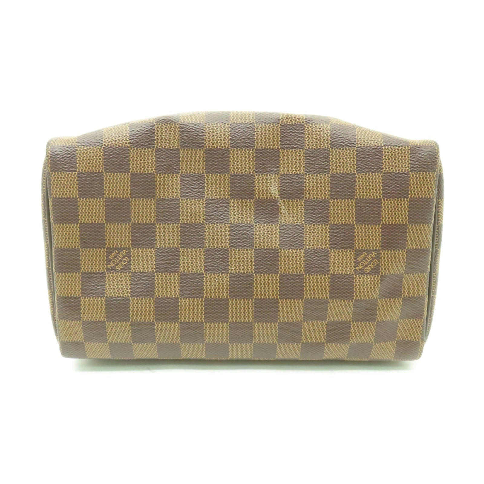 LOUIS VUITTON Damier Speedy 25金扣手挽袋棕色