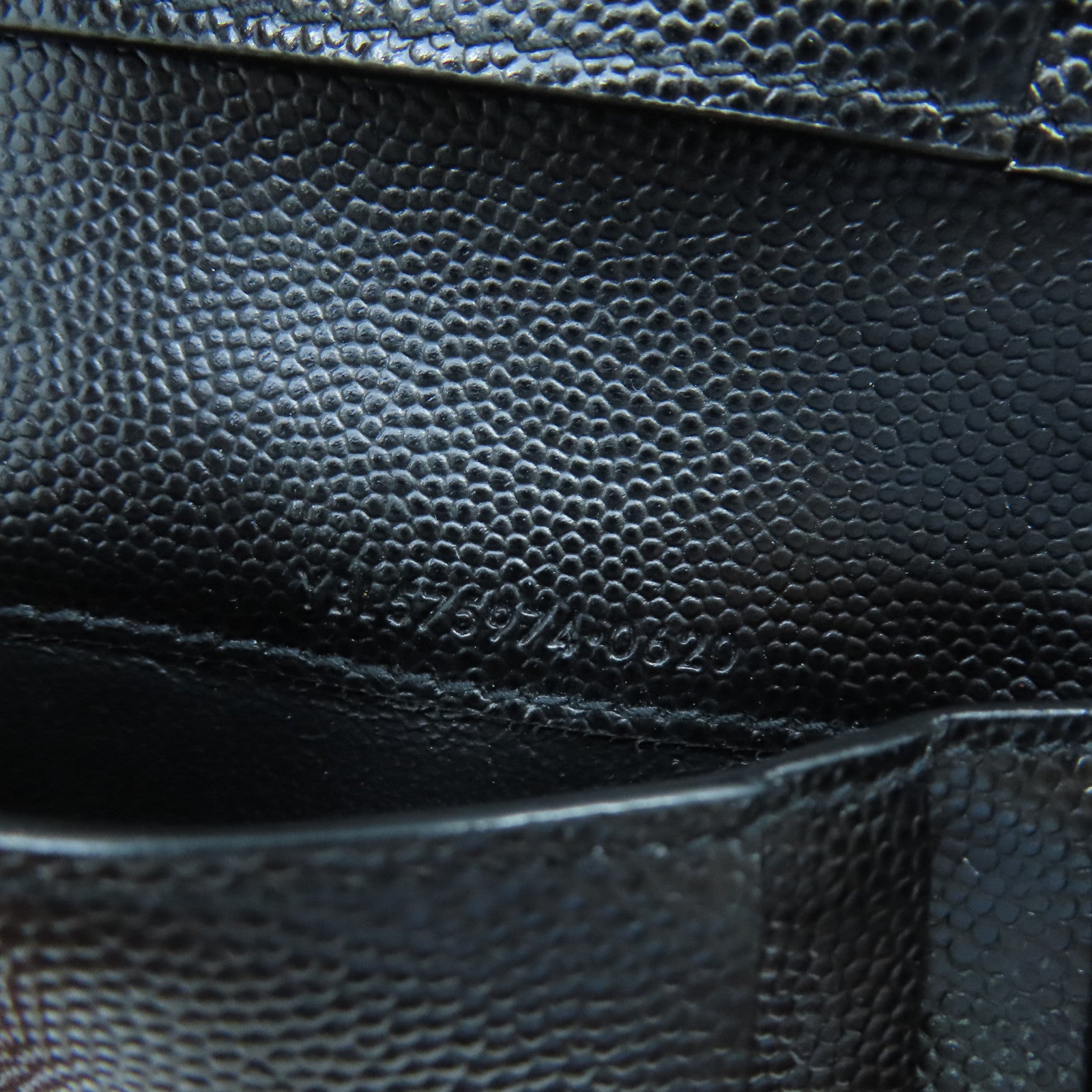 SAINT LAURENT Fold Wallet Gold Buckle Long Wallet in Twill Calfskin Leather
