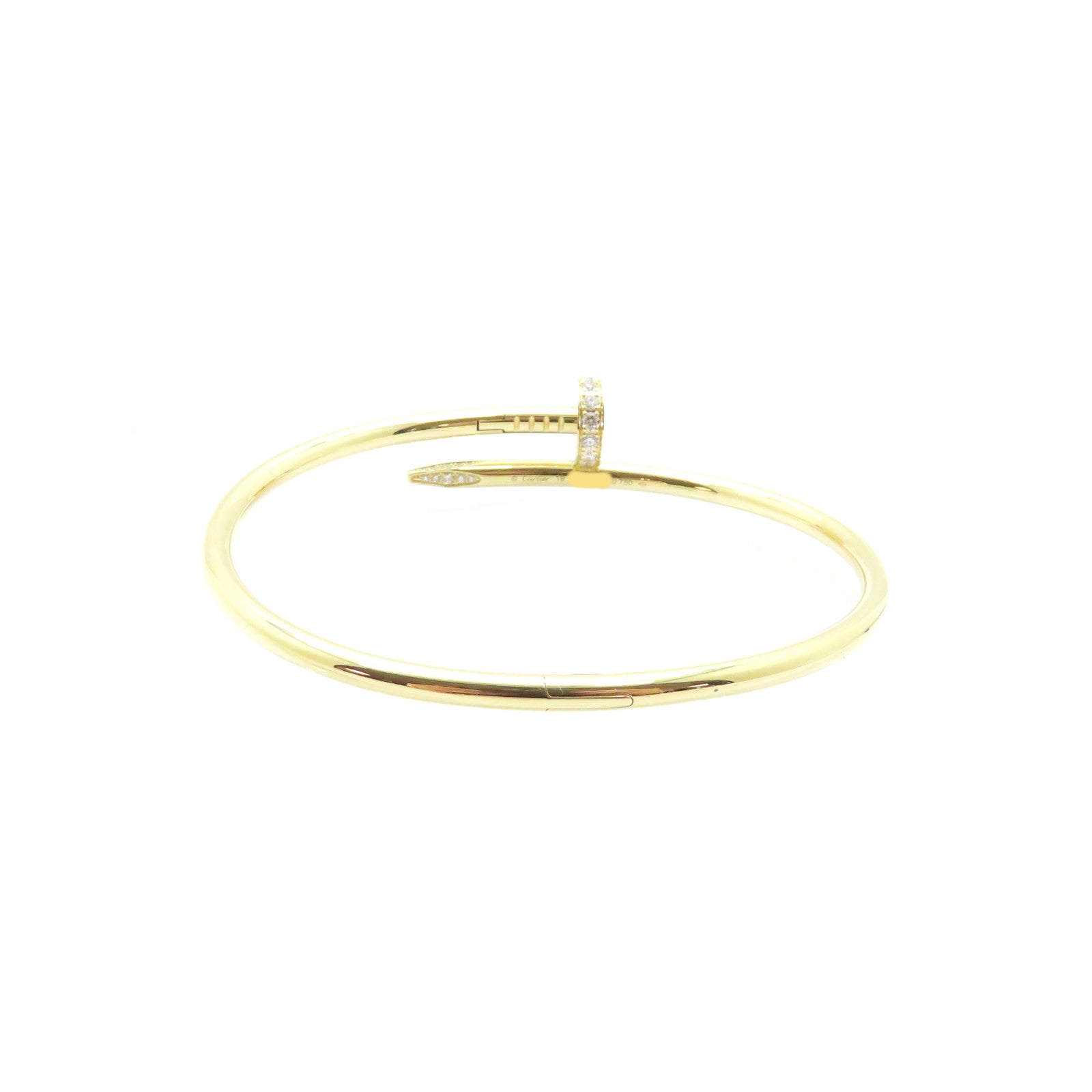 CARTIER 18K黃金/0.58ct鑽石Diamond Juste Un Clou Bracelet手鐲#19