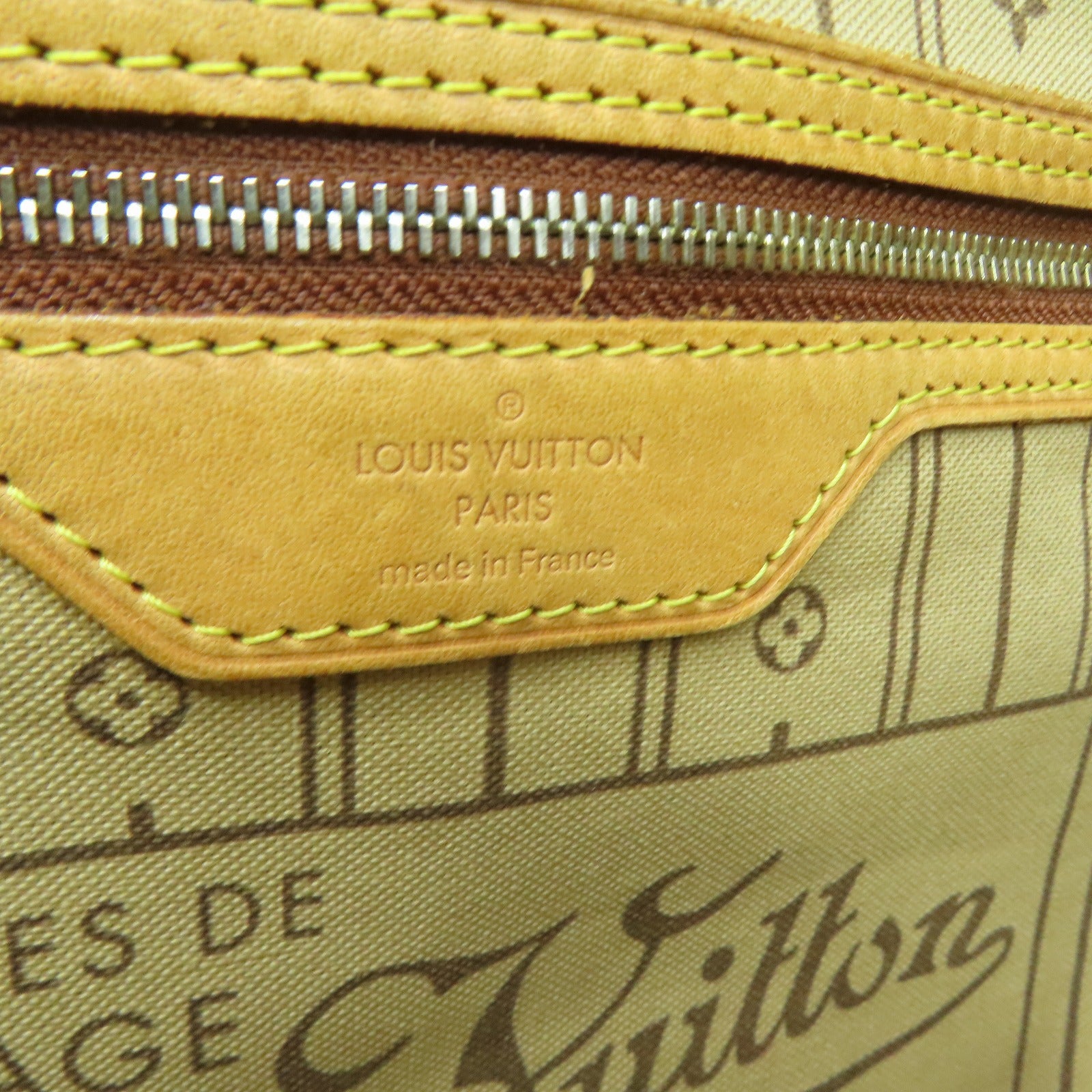 LOUIS VUITTON Monogram Neverfull GM金扣手挽袋啡色