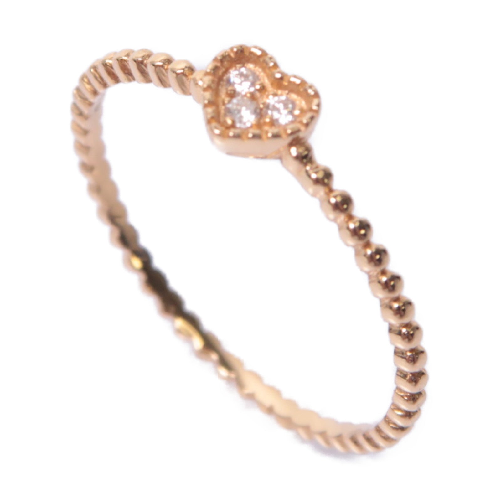 JEWELRY 18K玫瑰金Diamond Ring 0.03ct鑽石戒指US#6.25