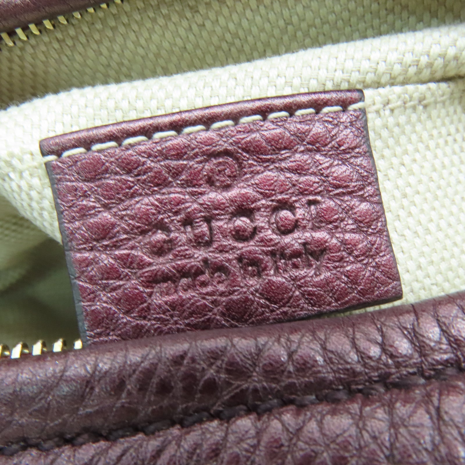GUCCI 牛皮皮革Shoulder Bag金扣鏈帶肩背袋紫色