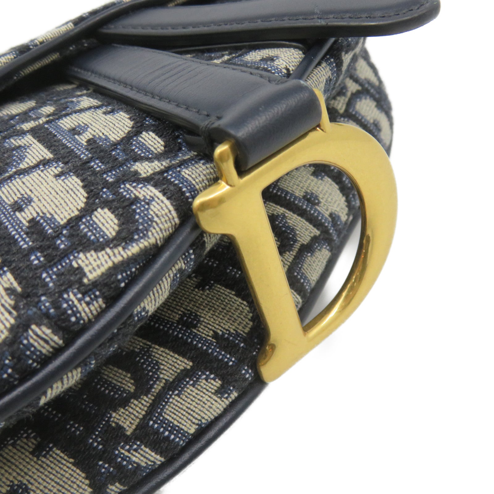 Dior canvas Mini Saddle Hand Bag royal blue
