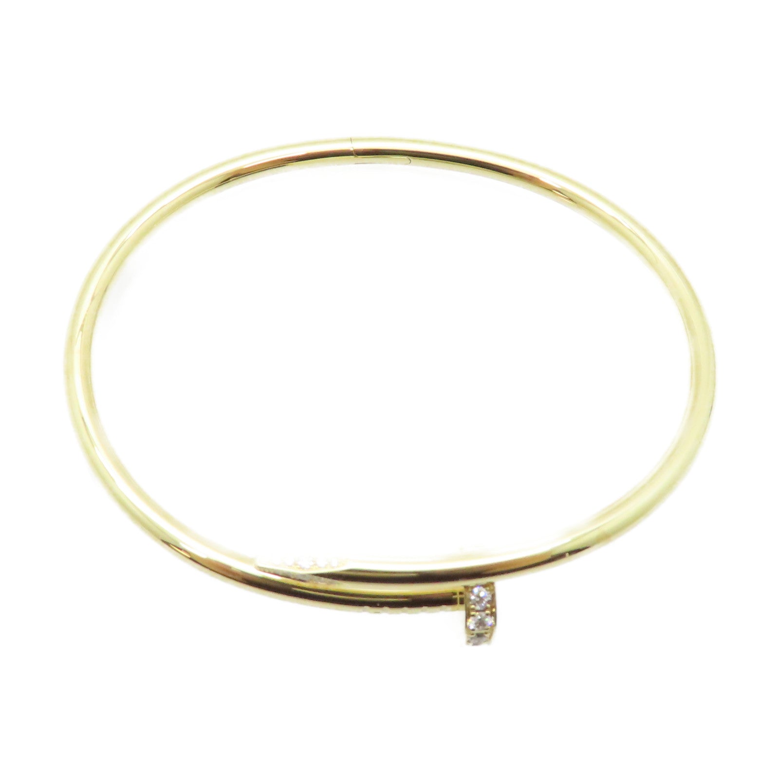 CARTIER 18K黃金/0.58ct鑽石Diamond Juste Un Clou Bracelet手鐲#19