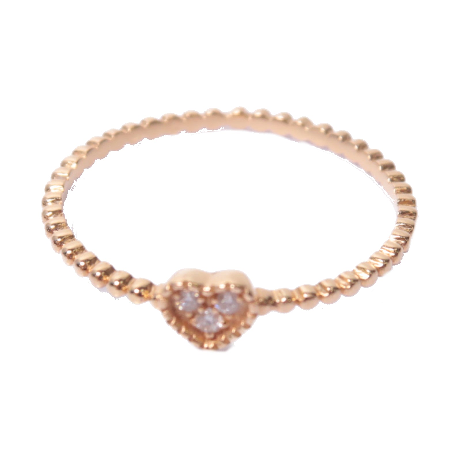 JEWELRY 18K玫瑰金Diamond Ring 0.03ct鑽石戒指US#6.25