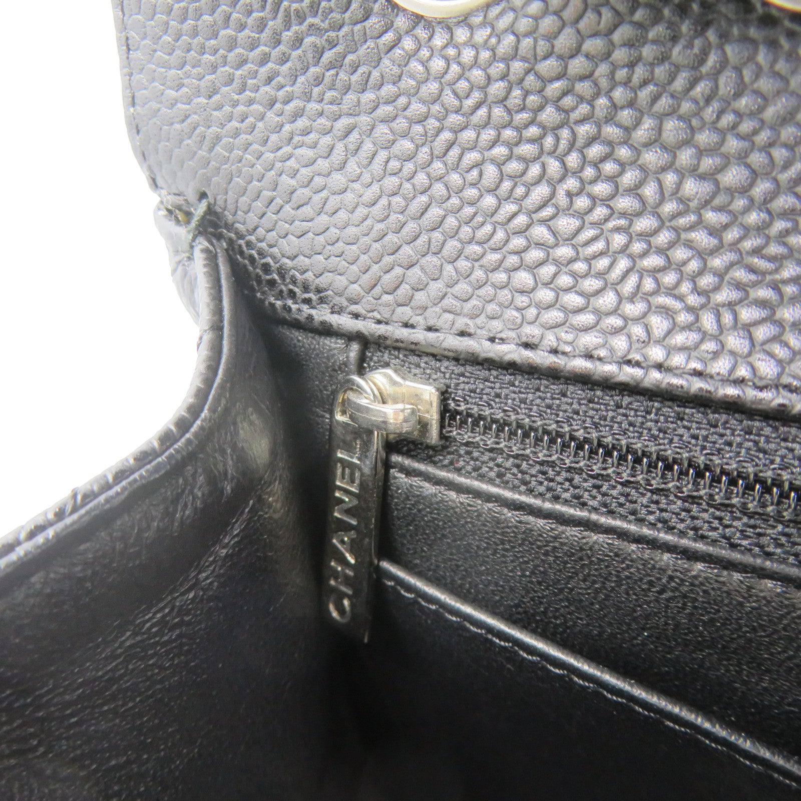 CHANEL [Sharp Reduction Offer] Lingge Cowhide Leather Chain Shoulder Silver Buckle Chain Belt Shoulder Bag Black