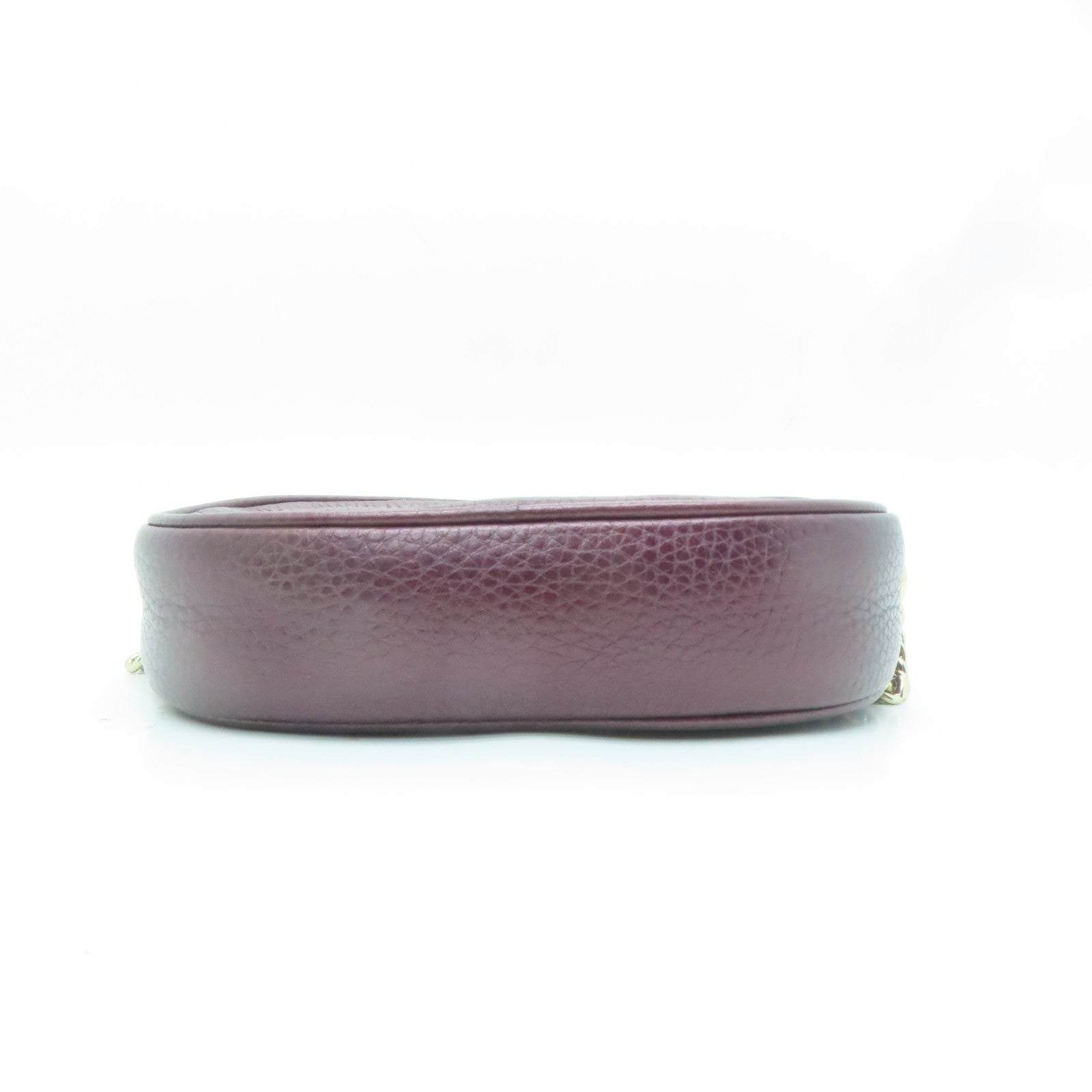 GUCCI 牛皮皮革Shoulder Bag金扣鏈帶肩背袋紫色