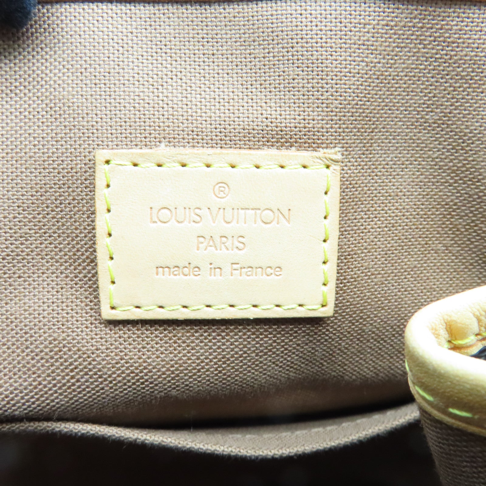 LOUIS VUITTON Monogram Batignolles金扣手挽袋棕色