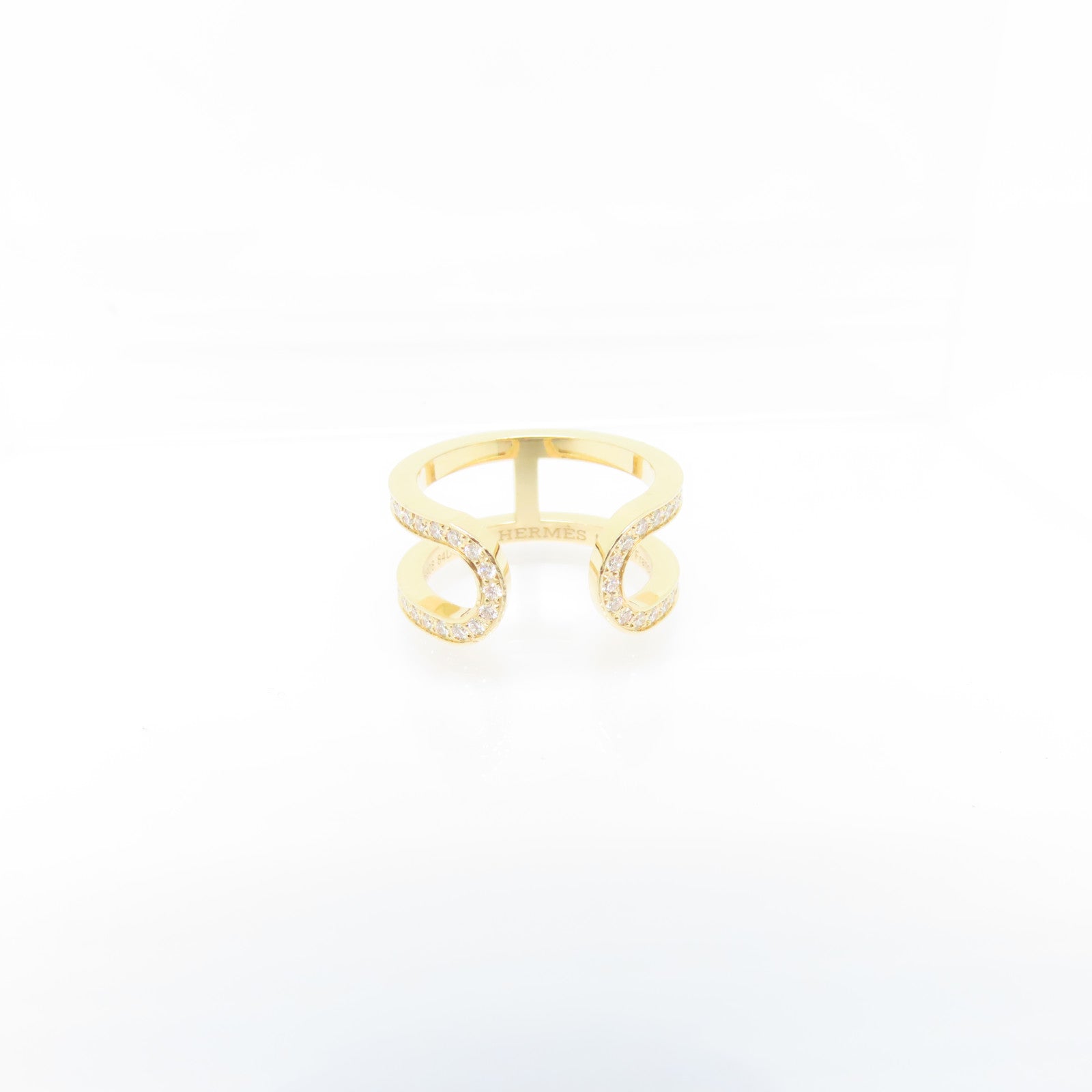 HERMES 18K Rose Gold Ever Chaine D'Ancre Ring 0.59ct Diamond Ring HERMES 18K Rose Gold Ever Chaine D'Ancre Ring 0.59ct Diamond Ring