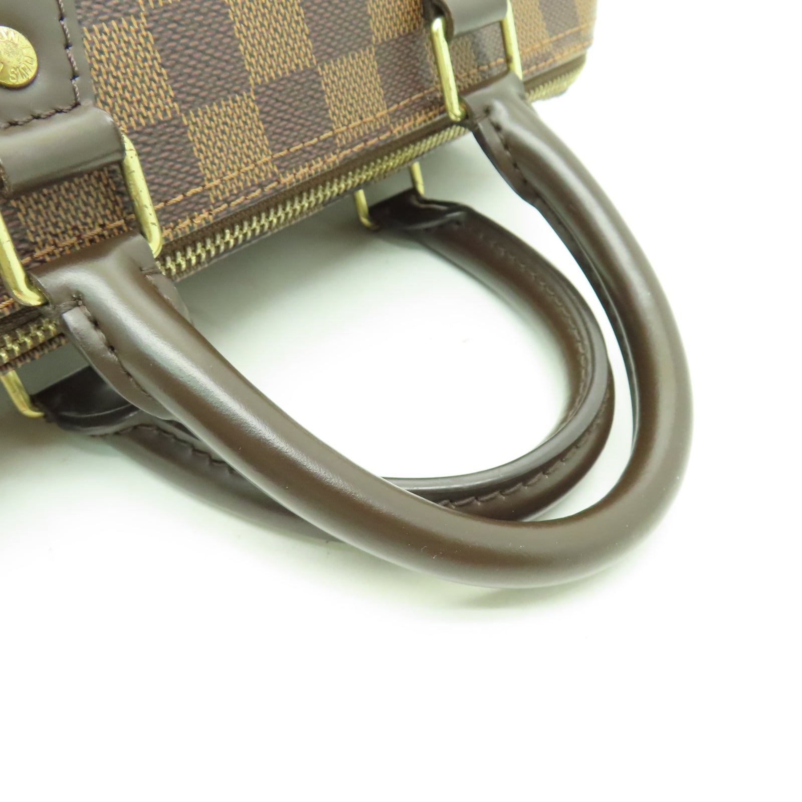 LOUIS VUITTON Damier Speedy 25金扣手挽袋棕色