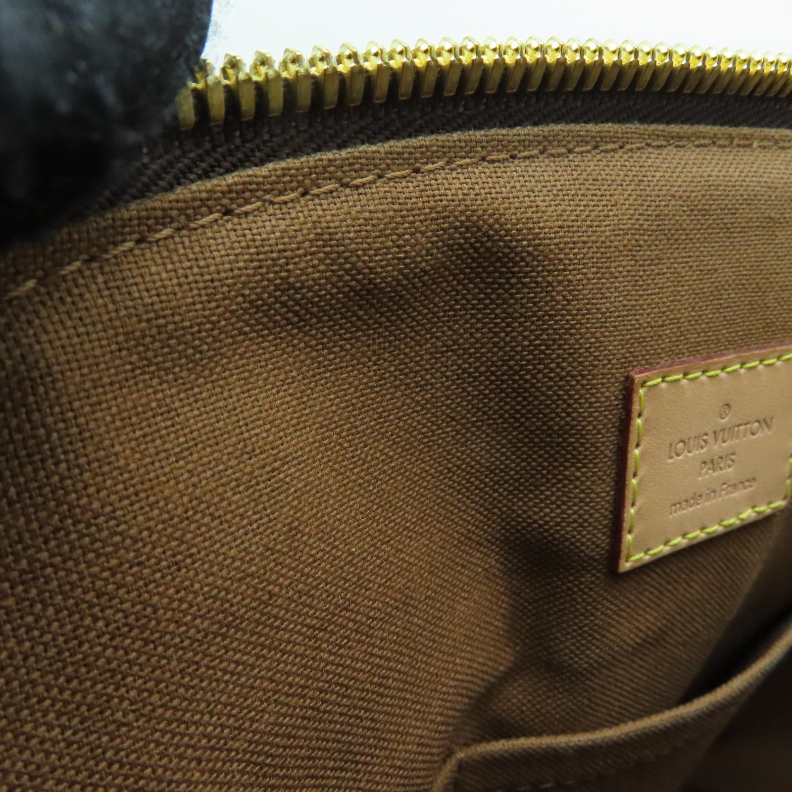 LOUIS VUITTON Monogram Tivoli GM gold buckle handle bag / shoulder bag brown