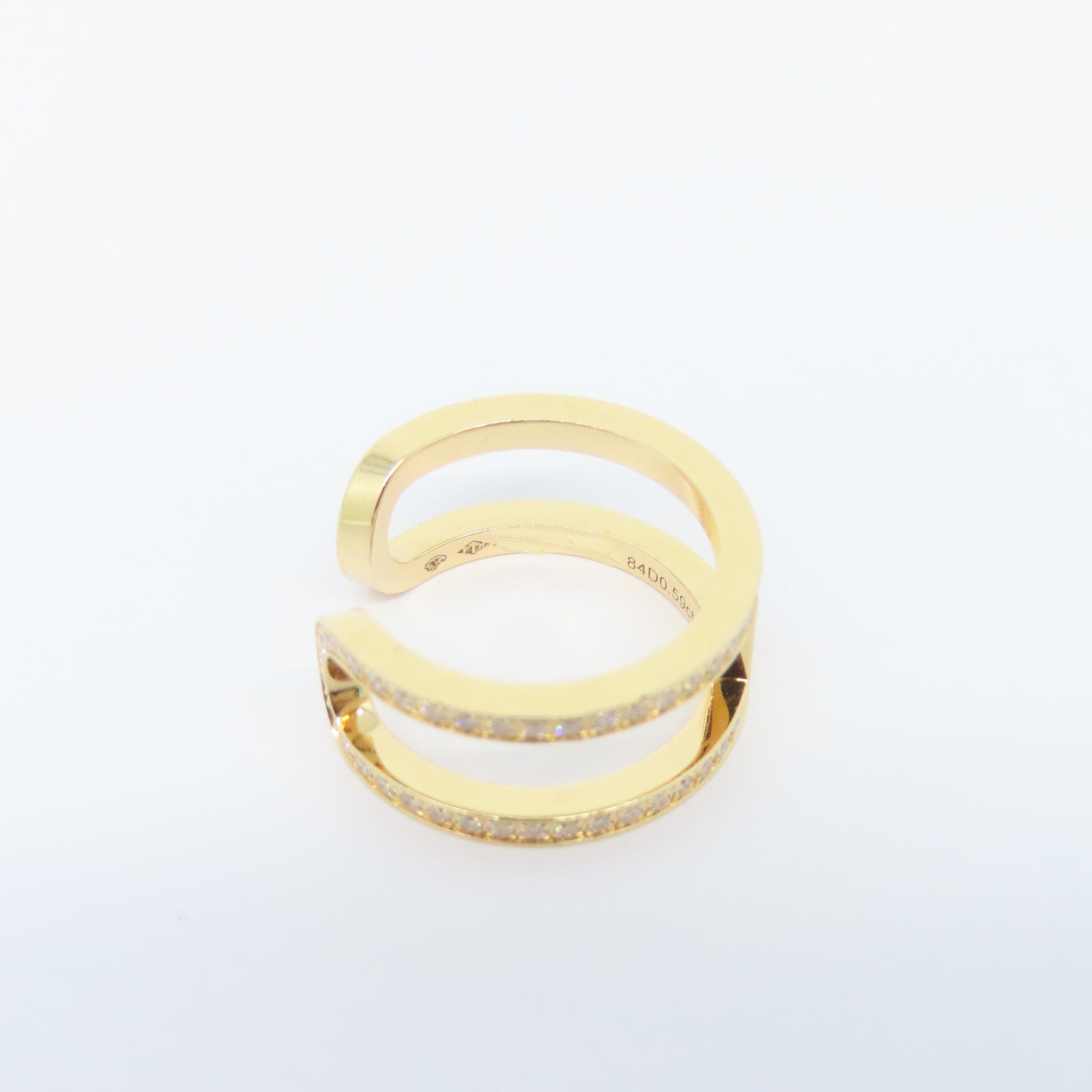 HERMES 【激減優惠】18K玫瑰金Ever Chaine D'Ancre Ring 0.59ct鑽石戒指Hermes#51 US#5.75