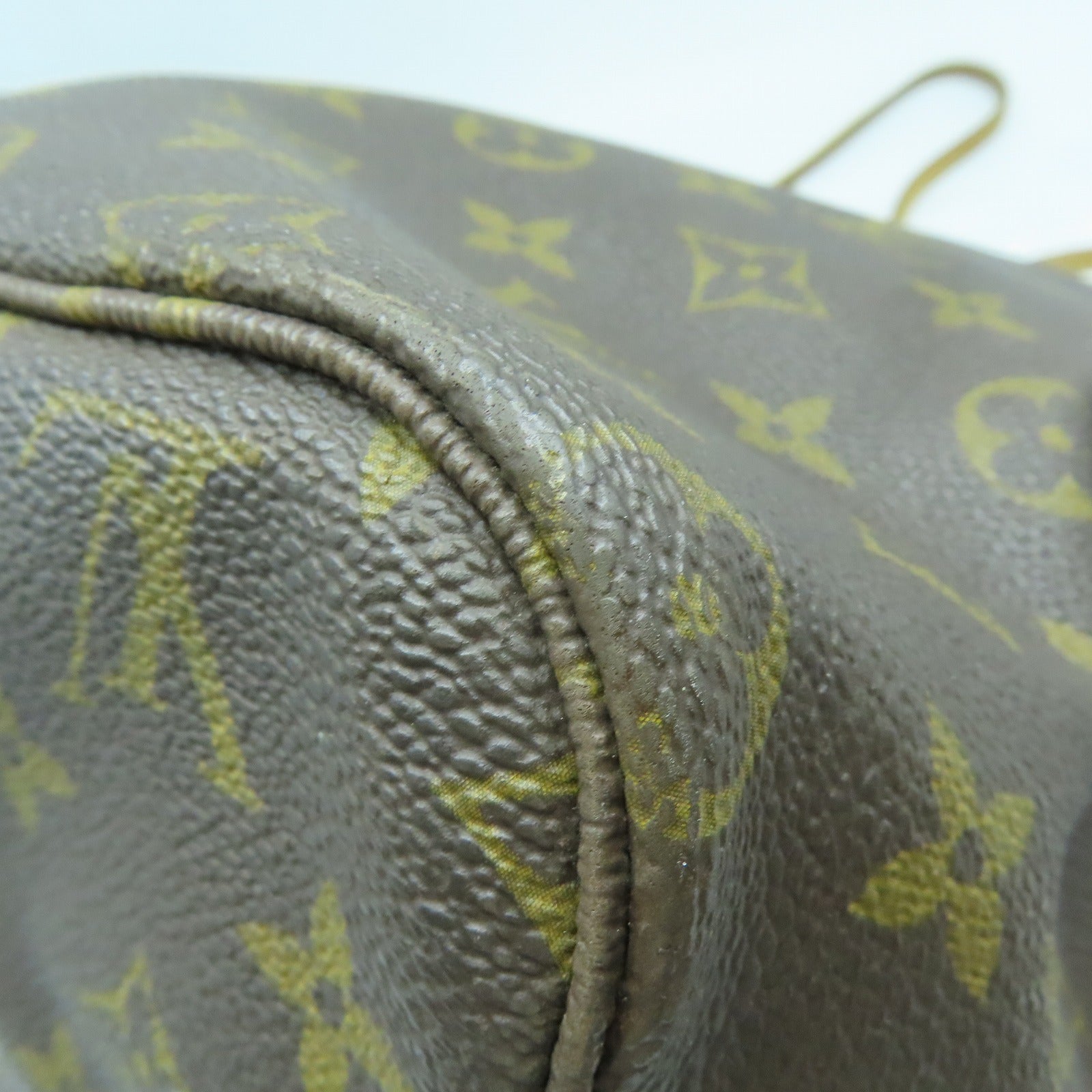 LOUIS VUITTON Monogram Neverfull GM金扣手挽袋啡色