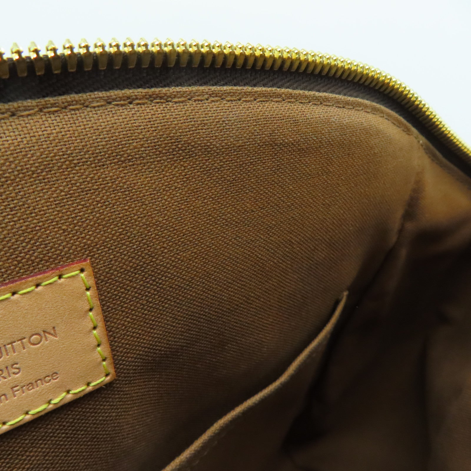 LOUIS VUITTON Monogram Tivoli GM gold buckle handle bag / shoulder bag brown