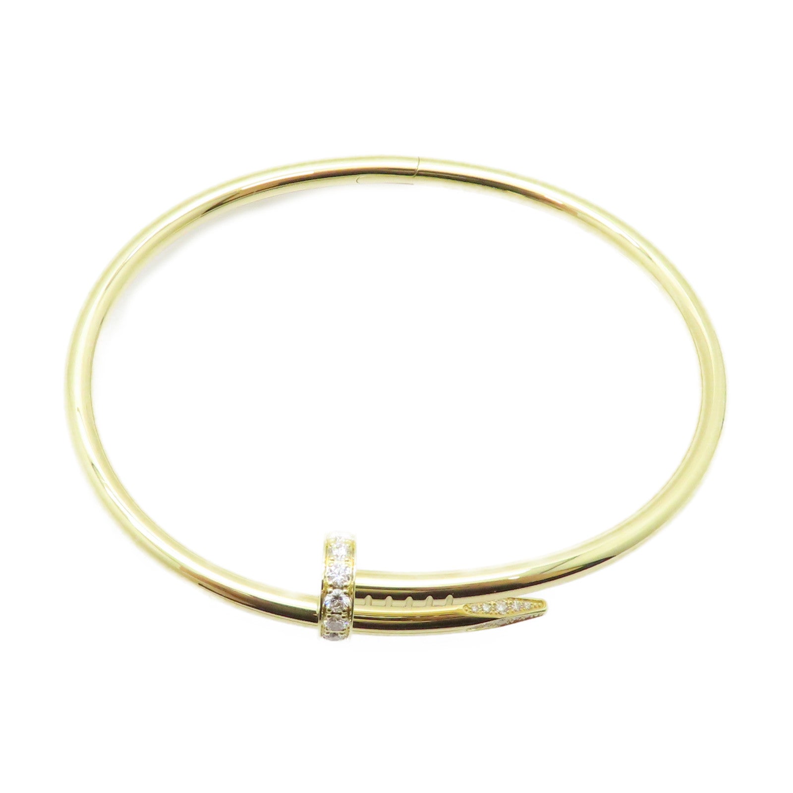 CARTIER 18K黃金/0.58ct鑽石Diamond Juste Un Clou Bracelet手鐲#19