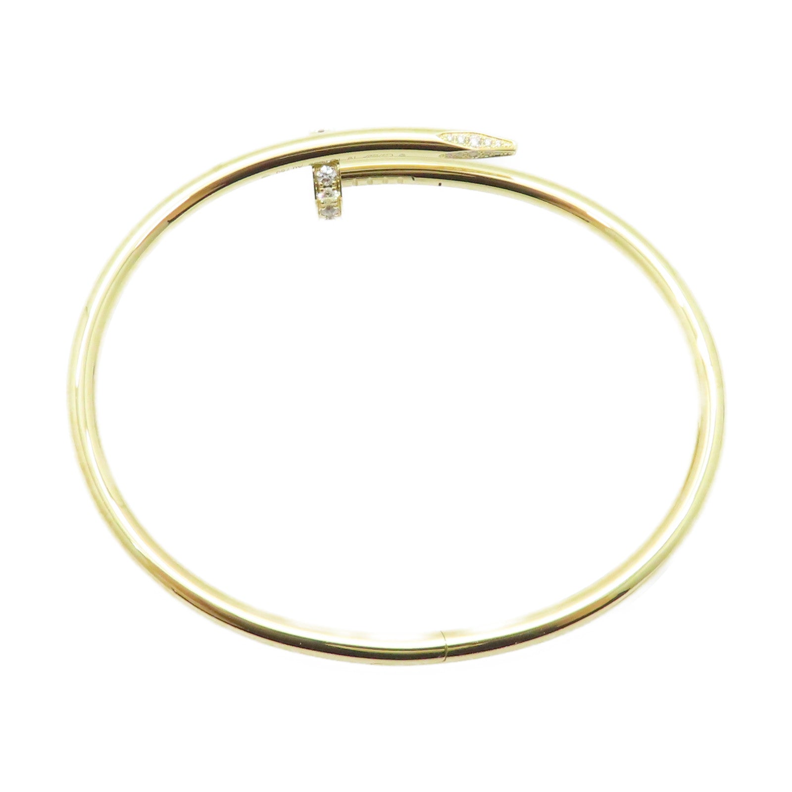 CARTIER 18K黃金/0.58ct鑽石Diamond Juste Un Clou Bracelet手鐲#19