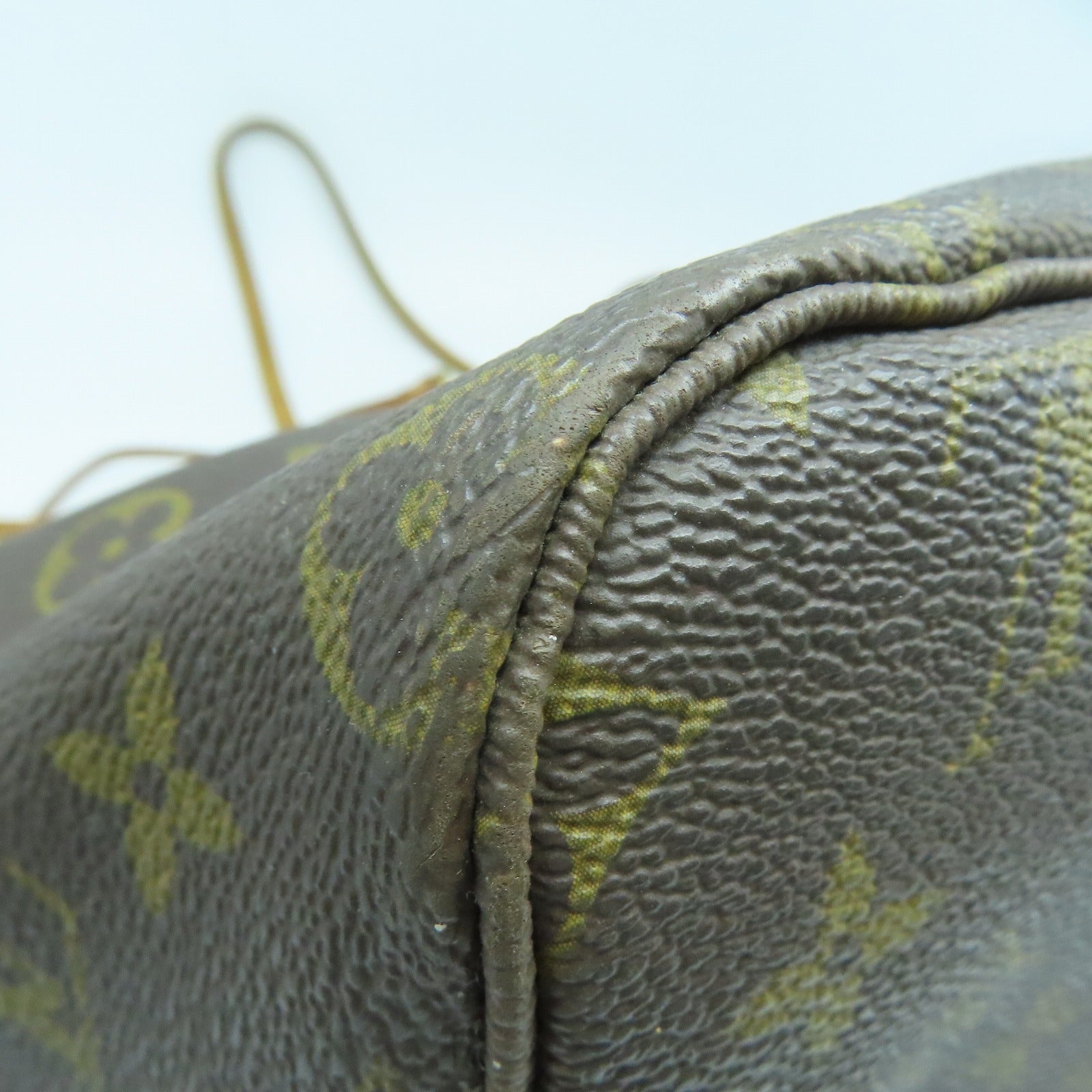 LOUIS VUITTON Monogram Neverfull GM金扣手挽袋啡色