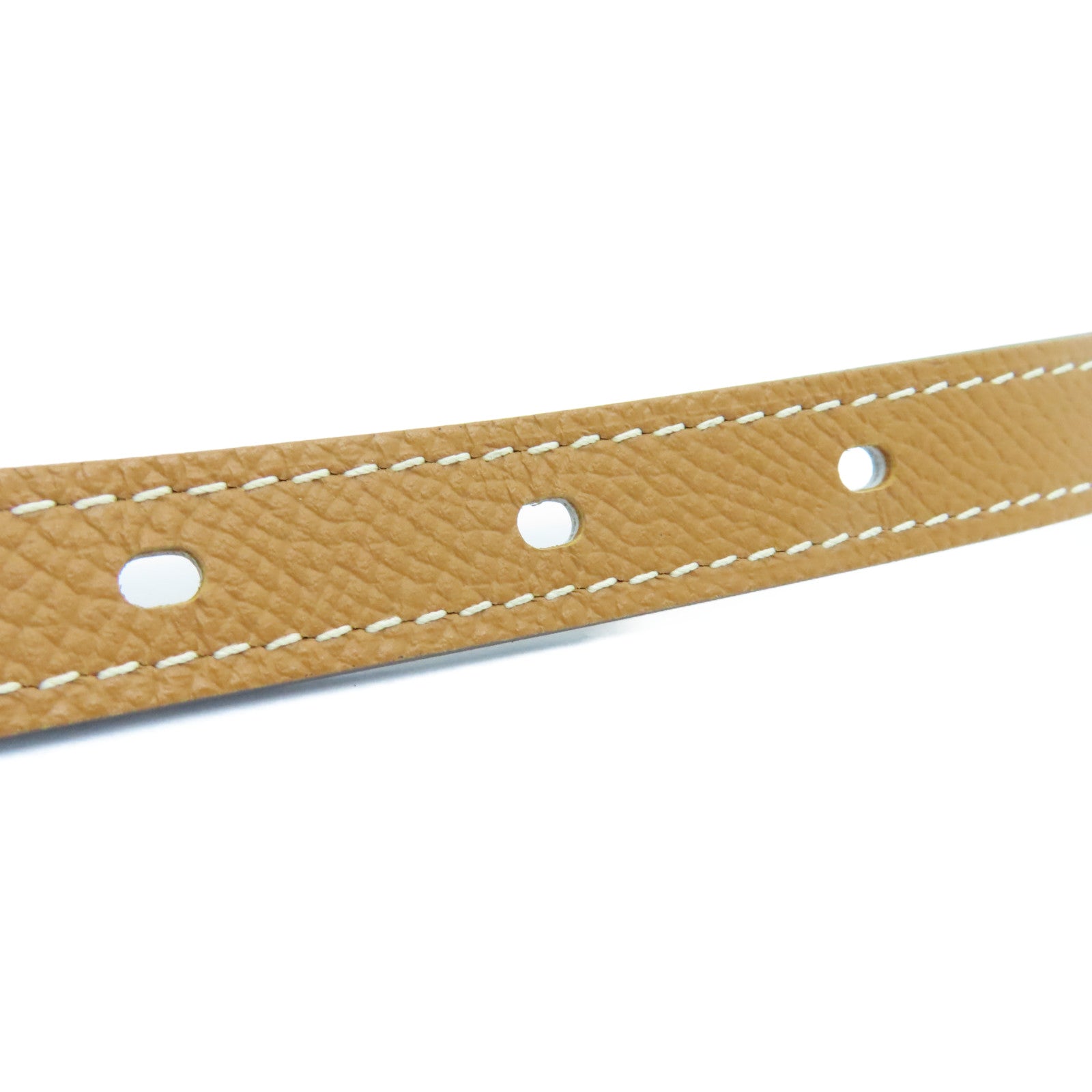 HERMES Epsom Leather Pop H Belt 70cm Gold Buckle Belt Gold Brown