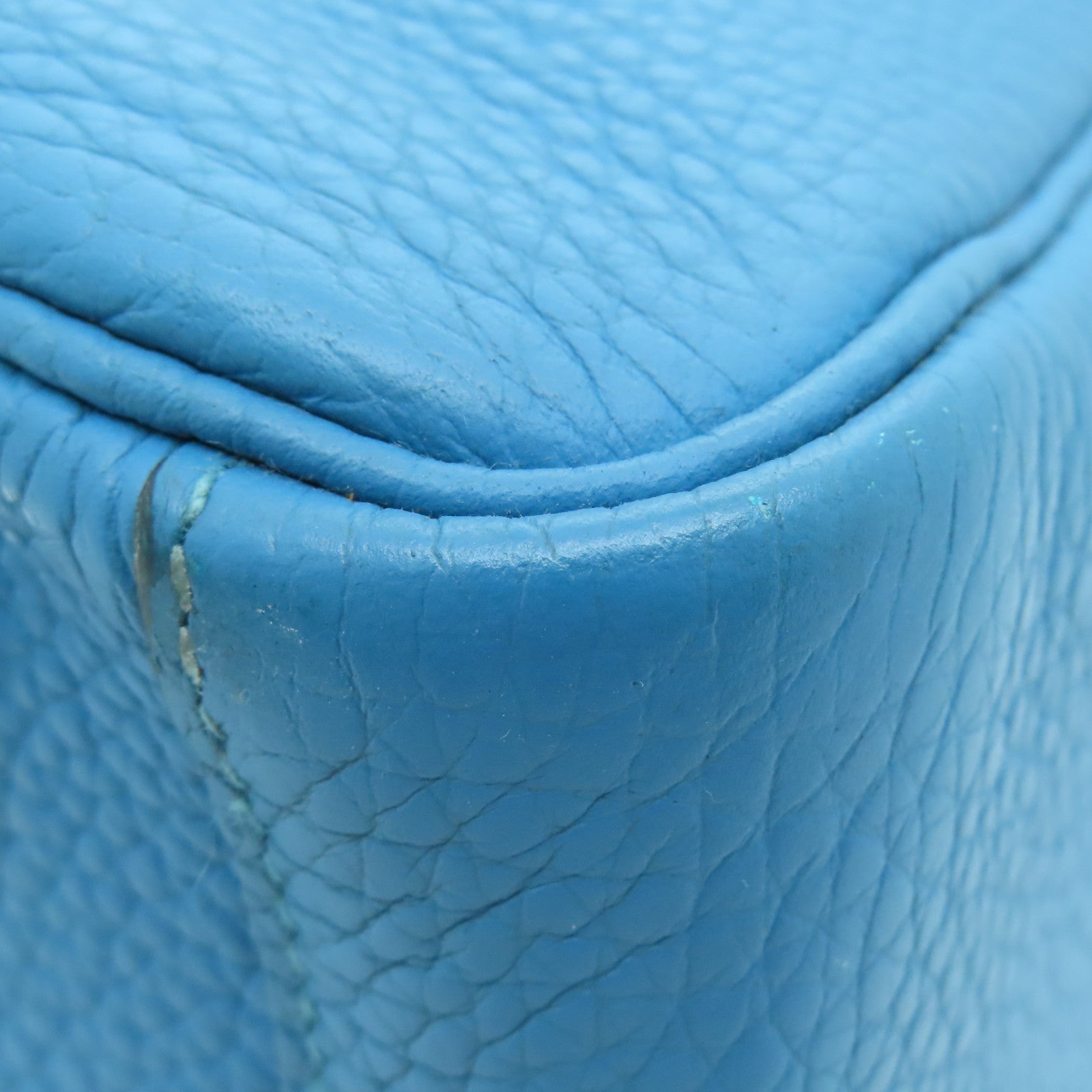 HERMES 【激减优惠】Clemence皮革Lindy 30银扣肩背袋Blue Jeans蓝色
