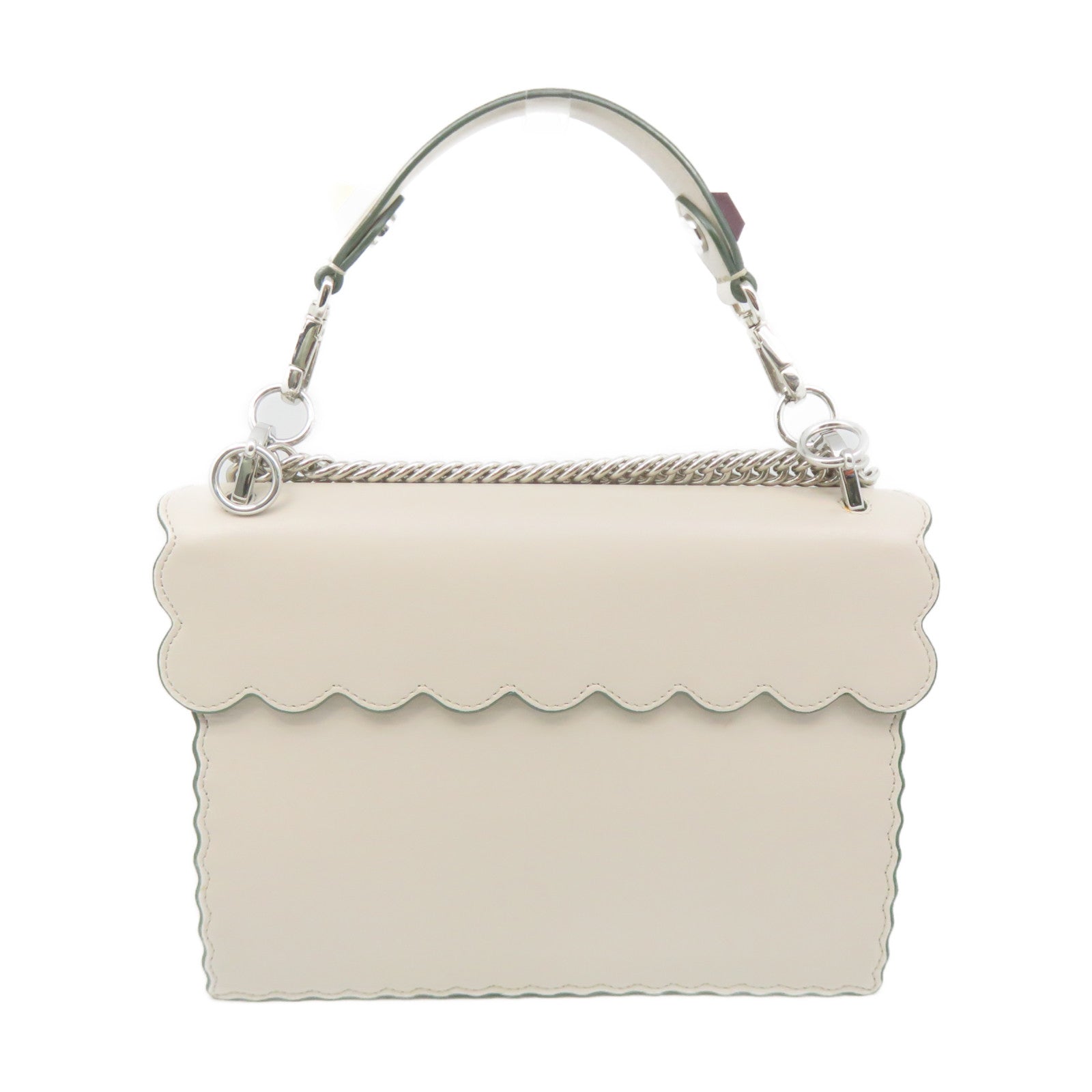 FENDI cowhide leather 2Way Shoulder Bag handle shoulder bag apricot color