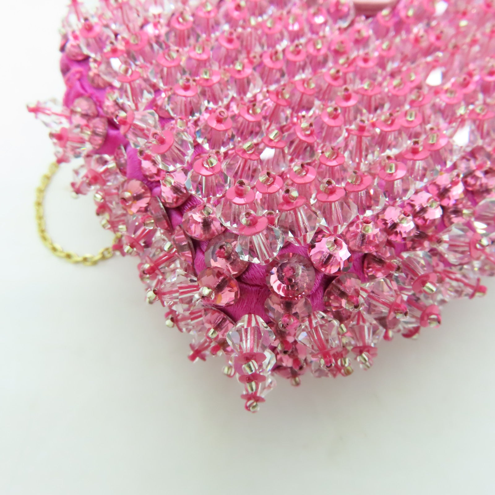 FENDI PVC Chain Shoulder Bag金扣鏈帶肩背袋粉紅色