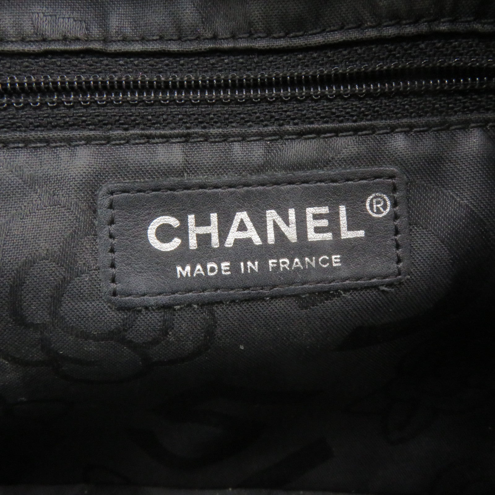 CHANEL 羊皮皮革Chain Shoulder Bag銀扣鏈帶肩背袋黑色