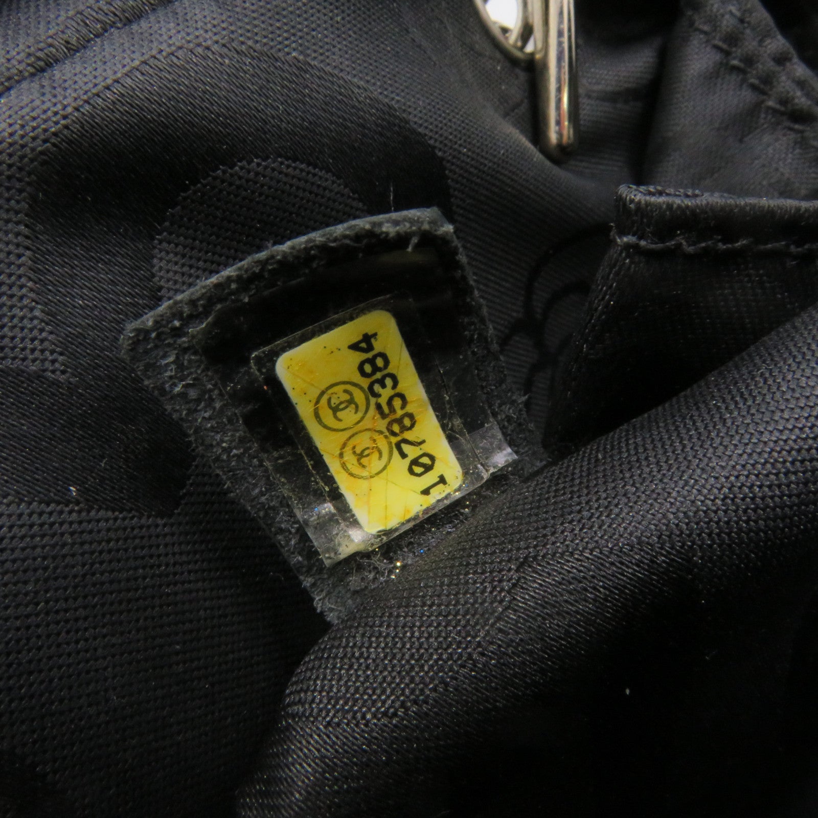 CHANEL 羊皮皮革Chain Shoulder Bag銀扣鏈帶肩背袋黑色