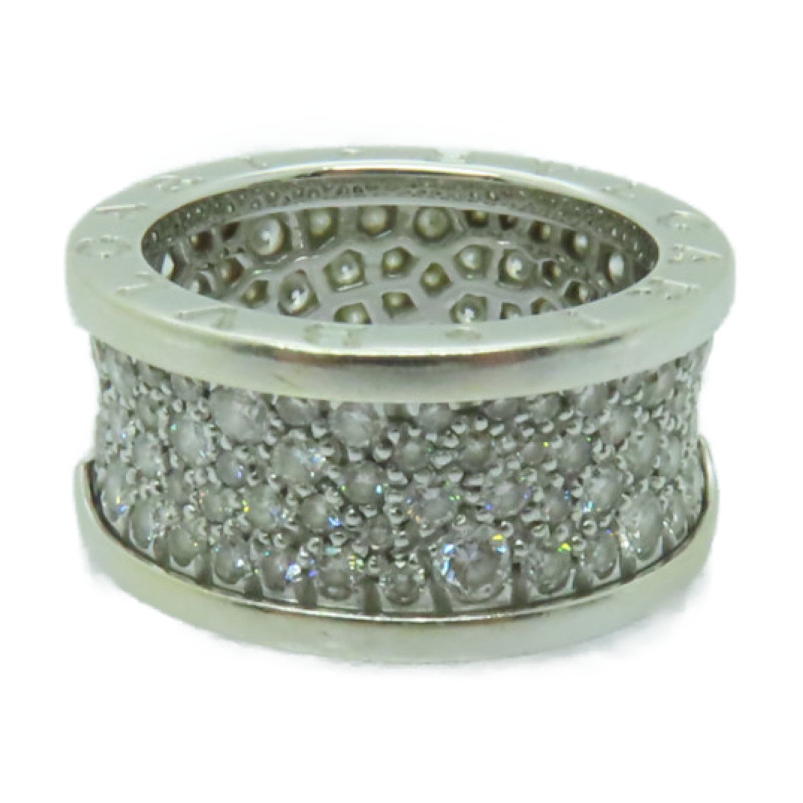 BVLGARI 18K白金B-zero1 Diamond Ring鑽石戒指BVLGARI#51/US#5.25