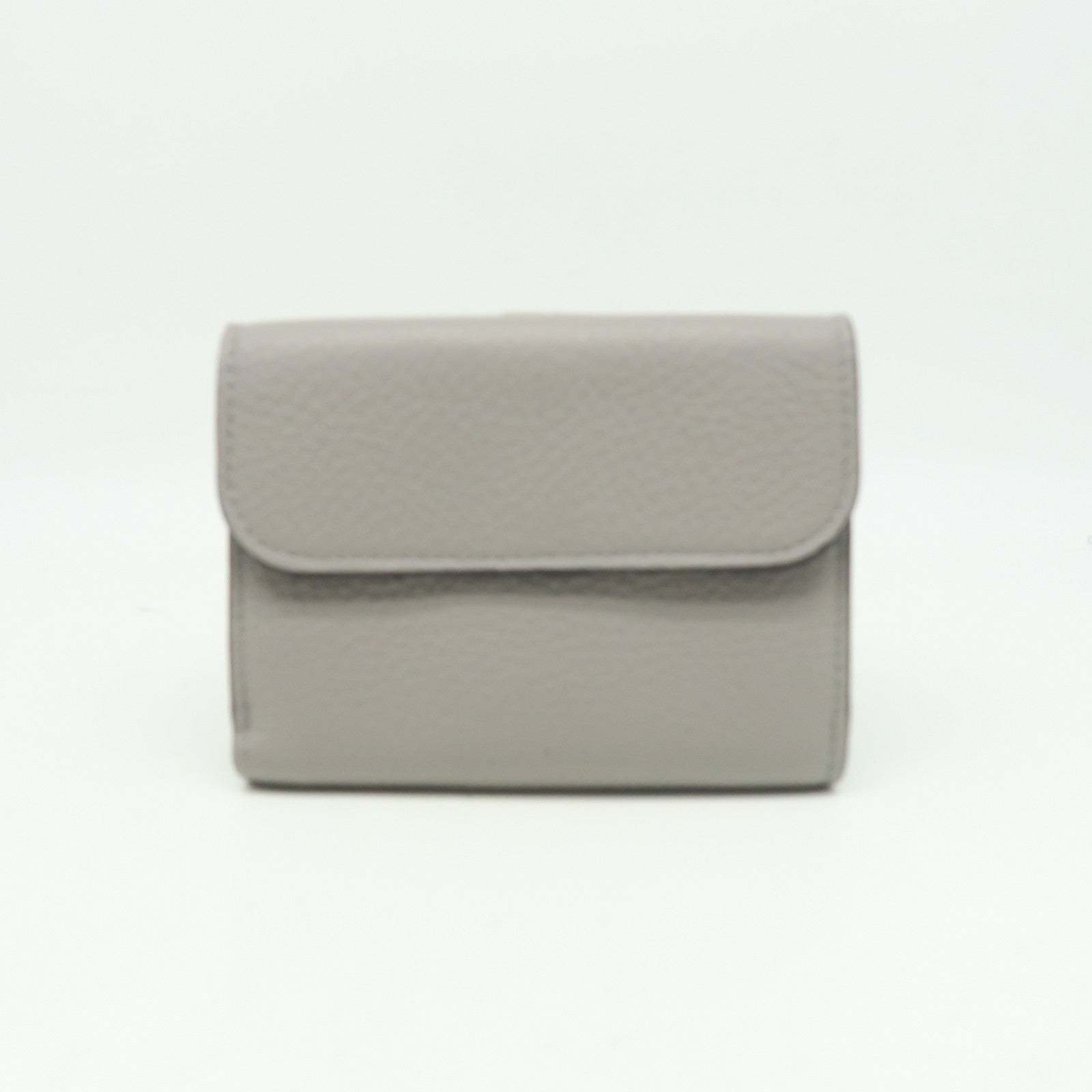 Chloe Leather Wallet Gold Buckle Gray