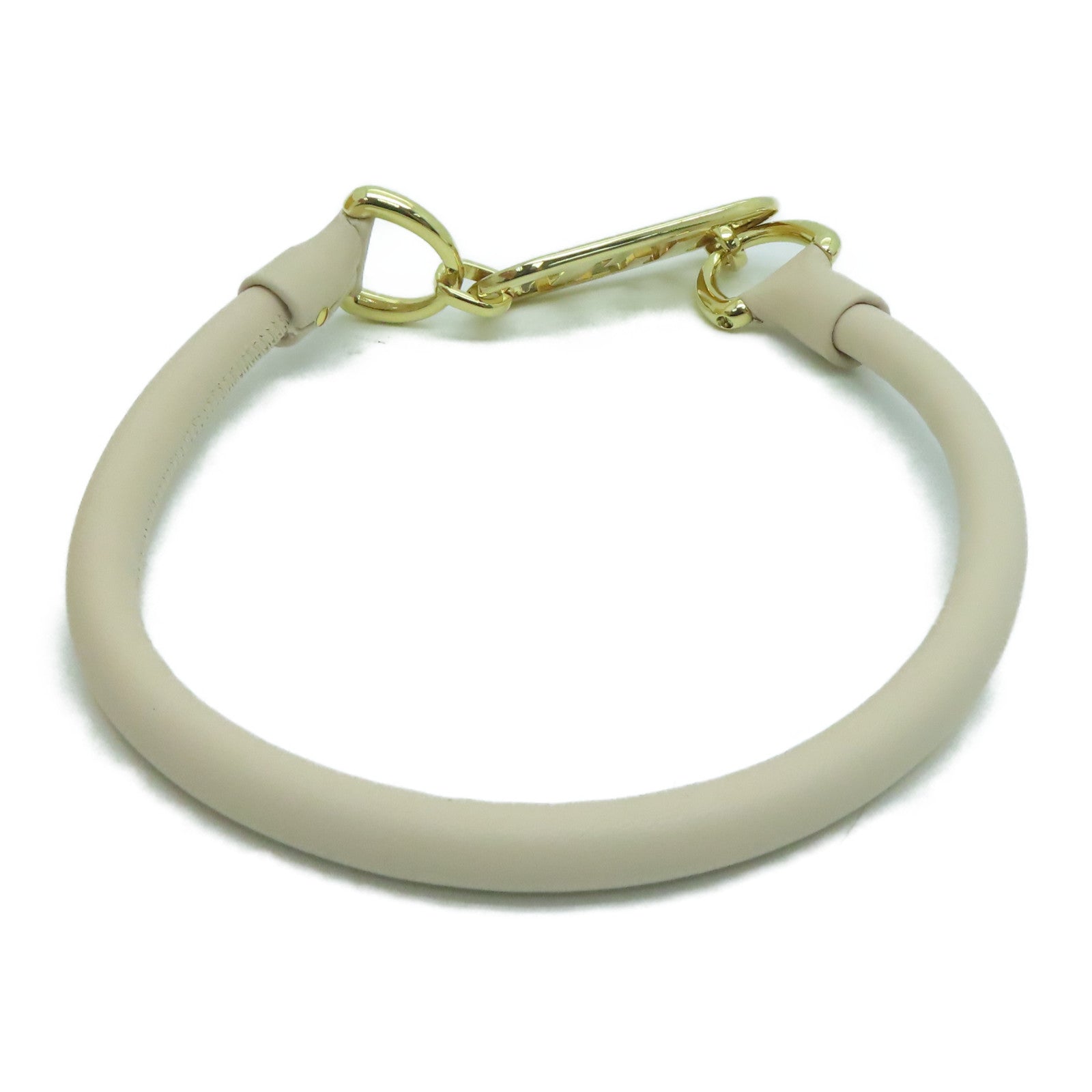 FENDI 【激减优惠】金属/牛皮皮革O Lock Choker项链金色/粉红色