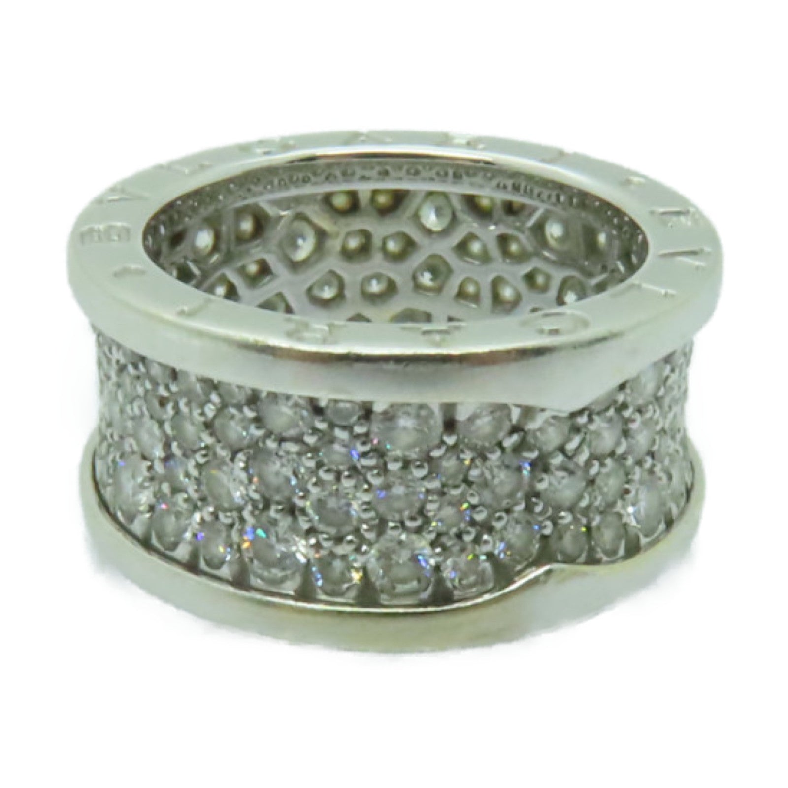 BVLGARI 18K白金B-zero1 Diamond Ring鑽石戒指BVLGARI#51/US#5.25