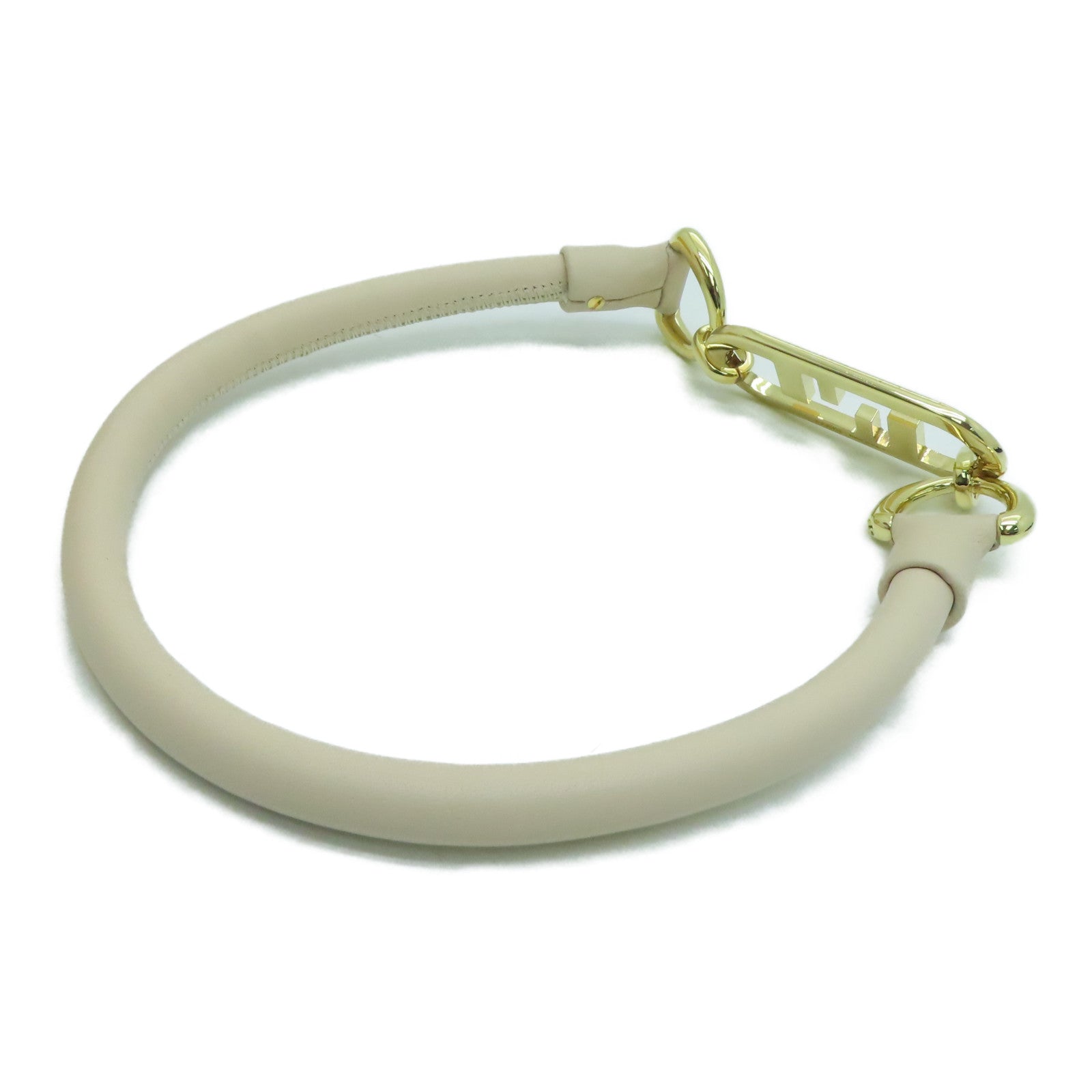FENDI 【激减优惠】金属/牛皮皮革O Lock Choker项链金色/粉红色